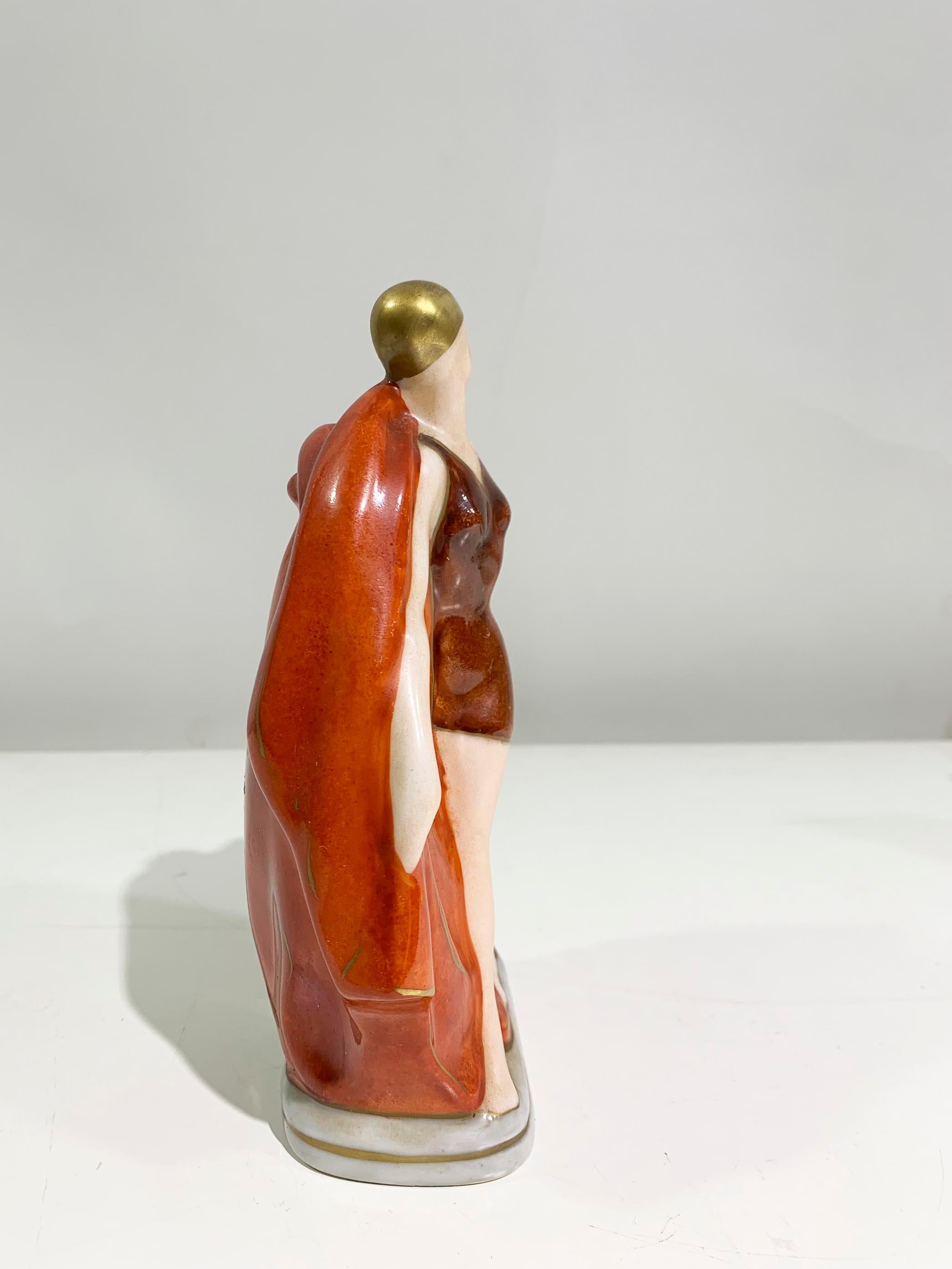 Lote de 2 Figuritas de Porcelana Art Decó Firmadas Amelin - Rauche / 