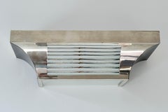 Set of 2 Art Deco Sconces in Chrome with Glass Rods, France 1930s