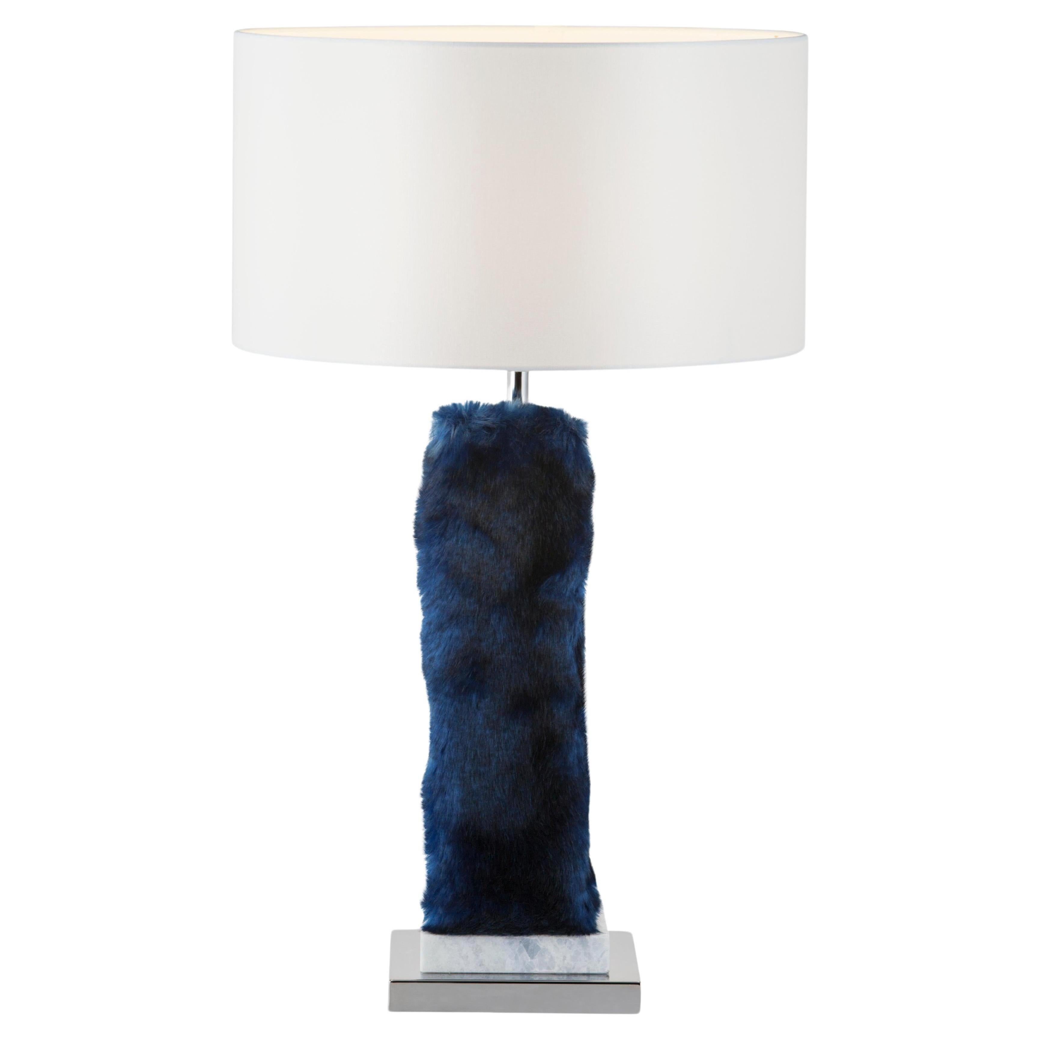 Set of 2 Simões table lamps, modern collection, handcrafted in Portugal - Europe by GF Modern.

Simões is an elegant table lamp and an attractive addition to a modern home. The Blue Crystal marble and stainless steel gracefully combine with the blue