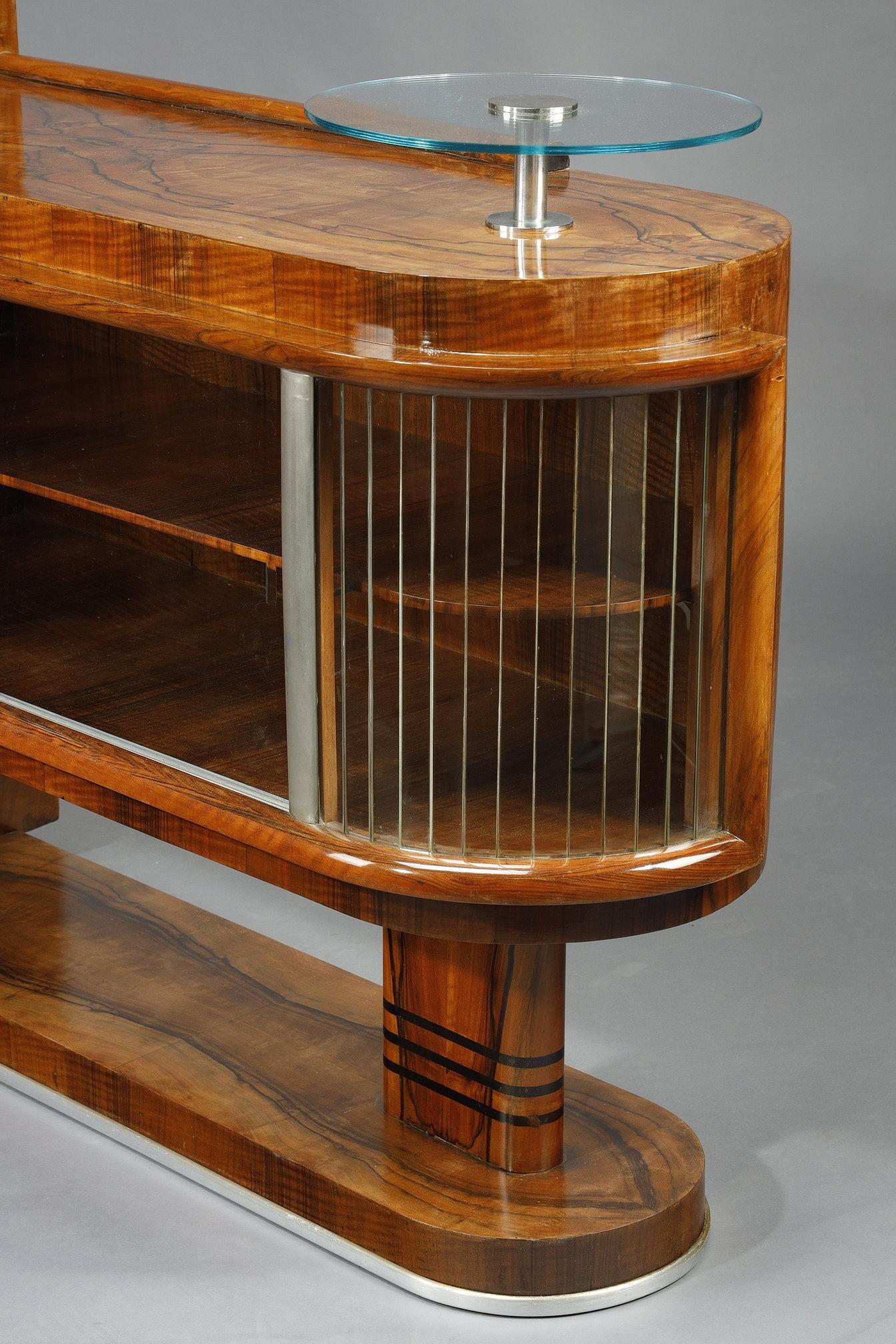Set di 2 armadi Art Déco in noce: un bar e una credenza in vendita 13