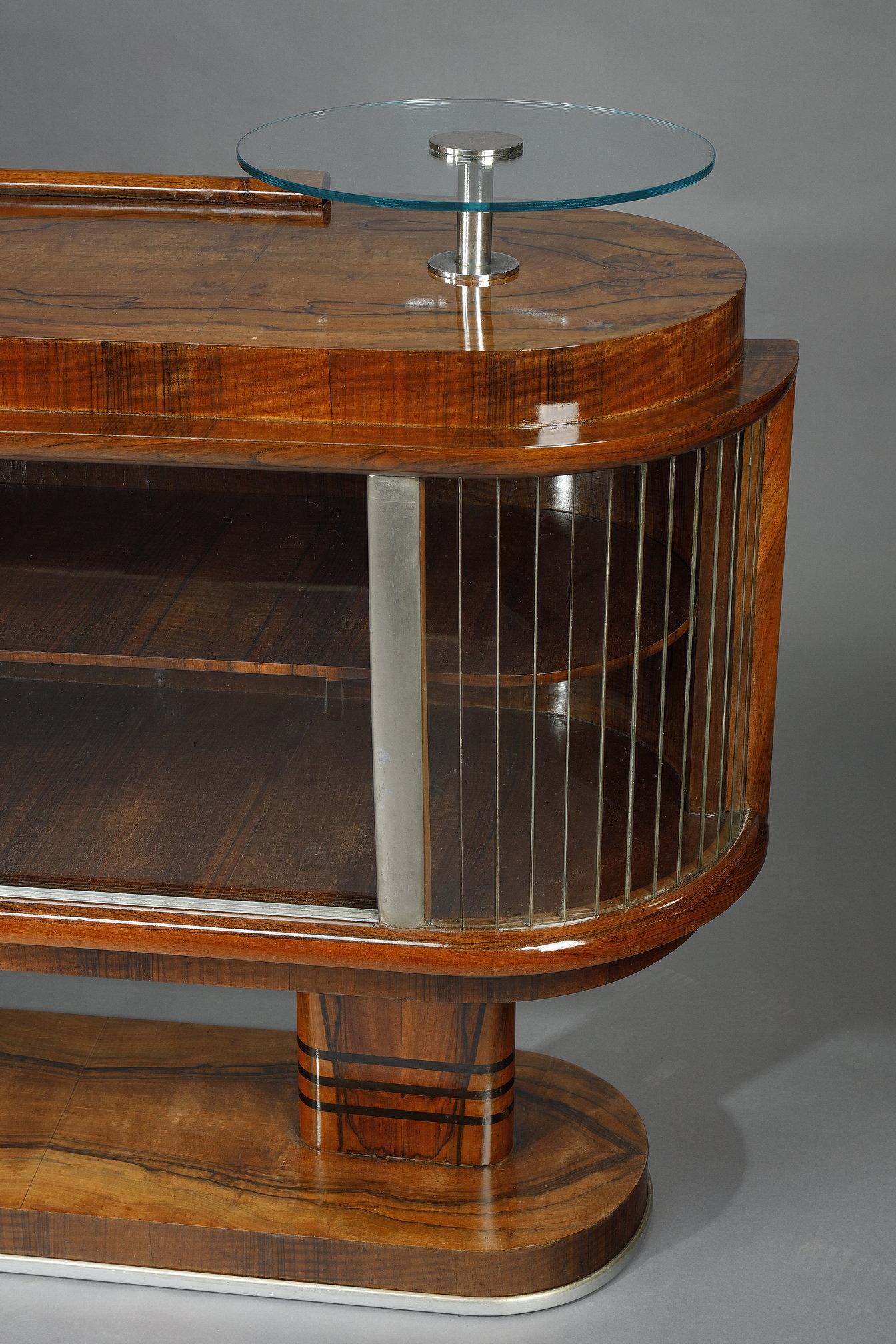 Set di 2 armadi Art Déco in noce: un bar e una credenza in vendita 14