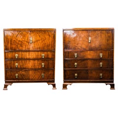 Retro Set of 2 Art Deco Waring and Gillow Chest of Drawers