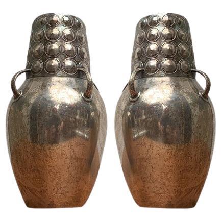 Set of 2 Art Nouveau Vase from WMF, 1920s