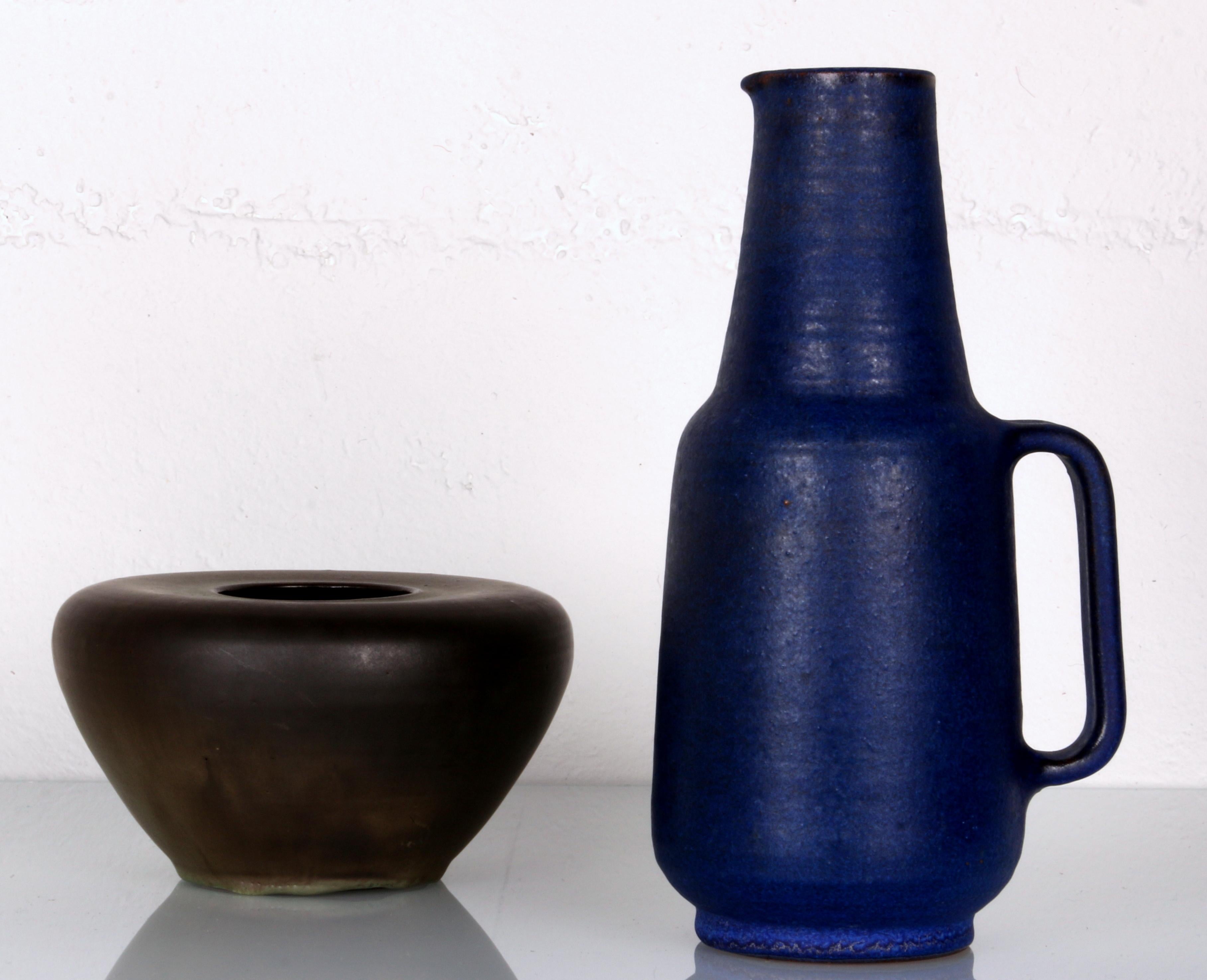 SET of 2 art pottery Vases late 60s by Barbara Lampe :: Anton Lang Oberammergau For Sale 9