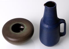 SET of 2 art pottery Vases late 60s by Barbara Lampe :: Anton Lang Oberammergau