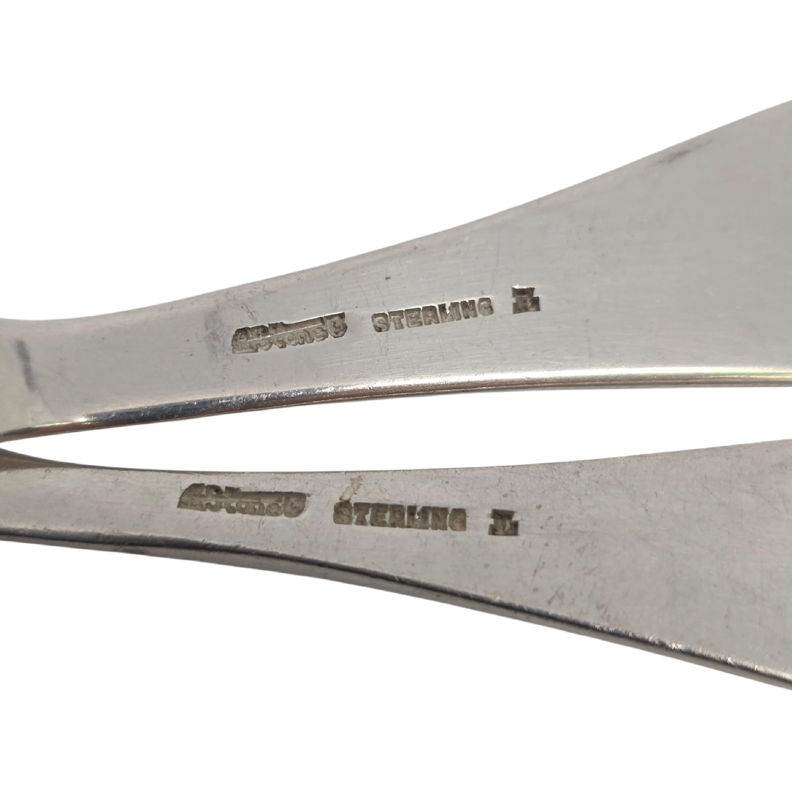 Set di 2 cucchiai per bambini Arthur Stone in argento Sterling Arts & Crafts #23224 in vendita 4