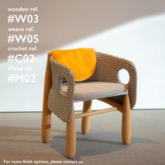Set of 2 Aruanã Armchairs indoor in Solid Wood, Artisanal Techniq Sustainable.