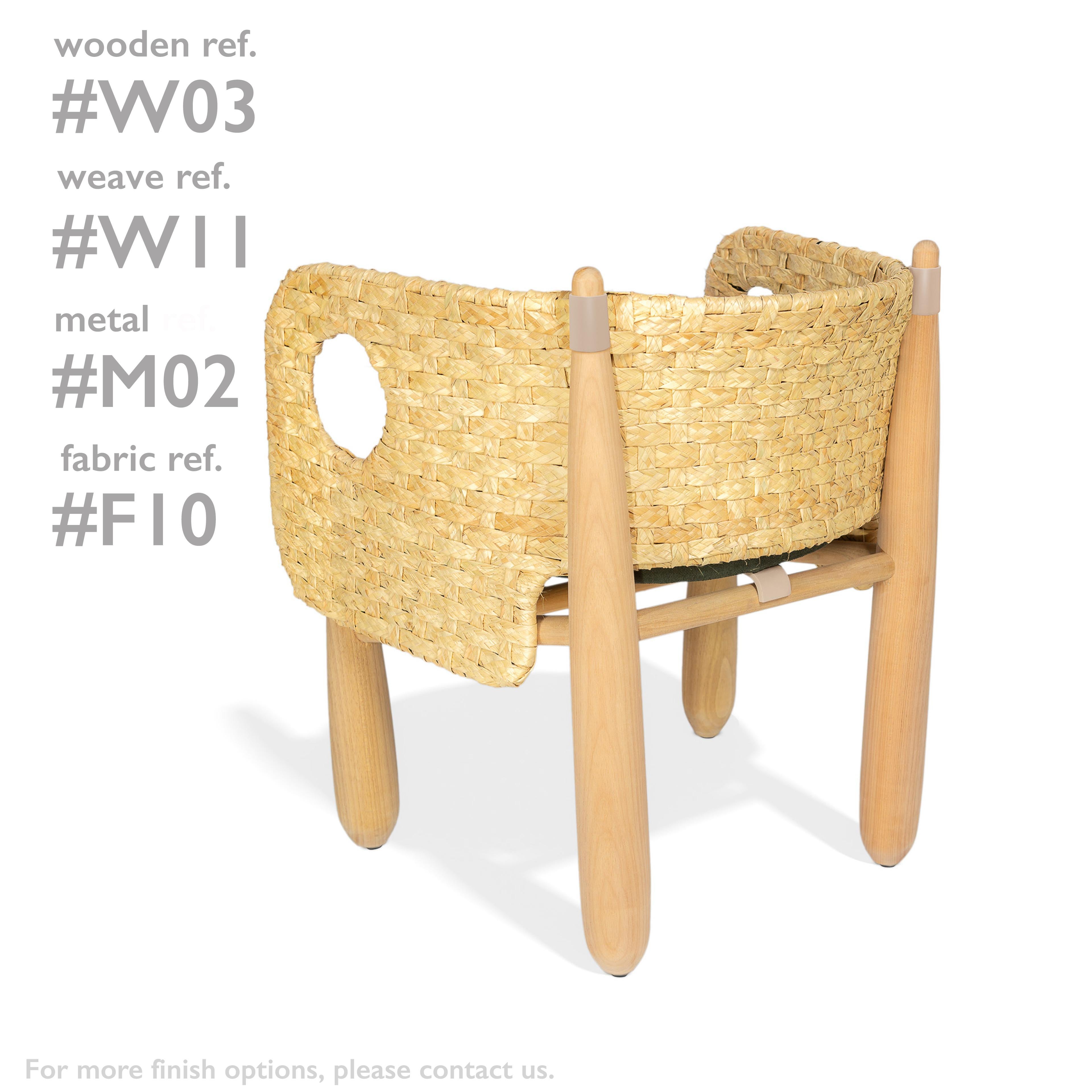 XXI secolo e contemporaneo Set di 2 poltrone Aruanã da interno in Wood, rattan Nature in vendita
