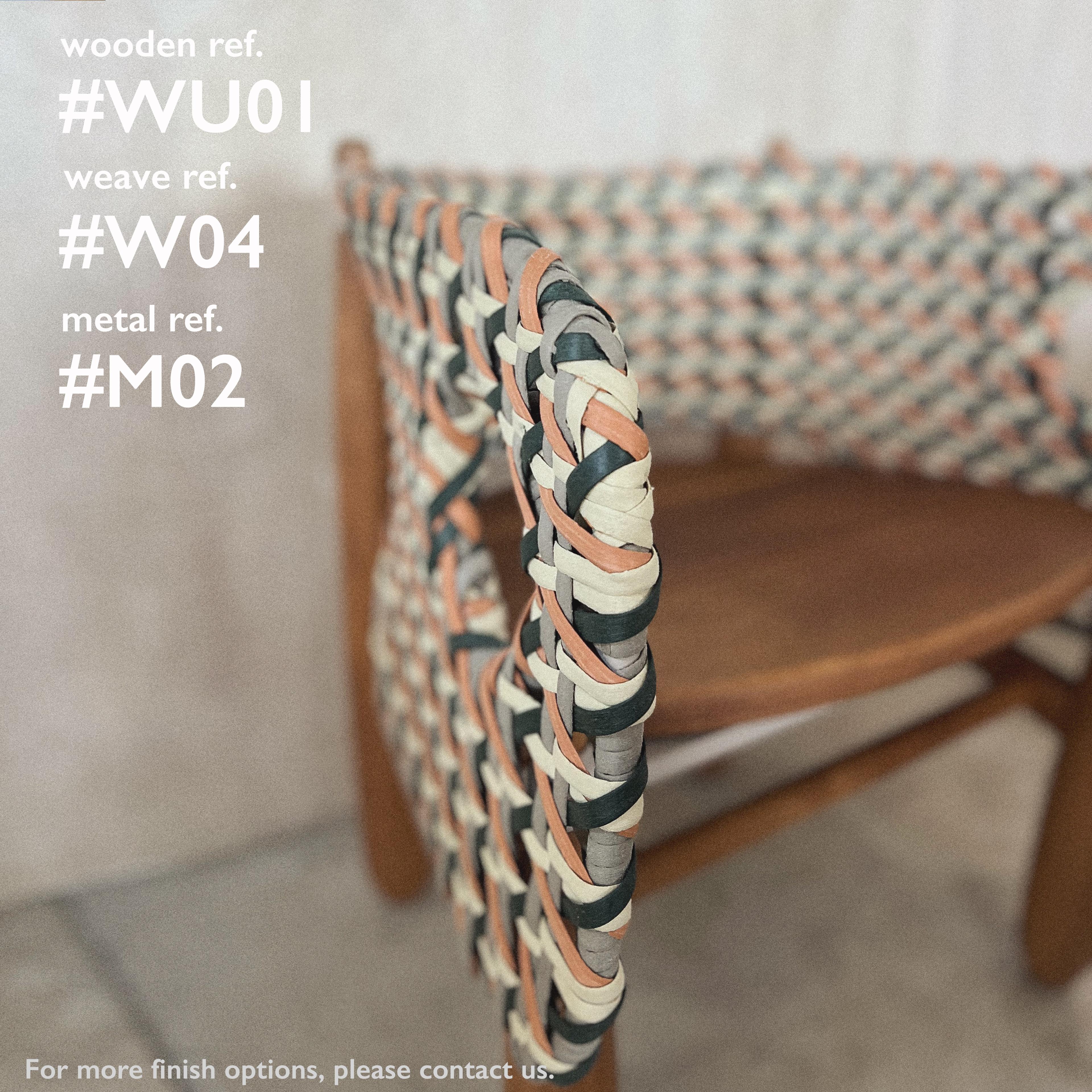 Aluminum Set of 2 Aruanã Armchairs outdoor in Solid Wood, Artisanal Tec Sustainable. For Sale