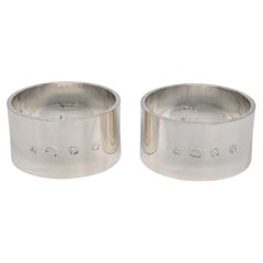 Set von 2 limitierten Londoner Serviettenringen aus Sterlingsilber von Asprey & Co, #19450