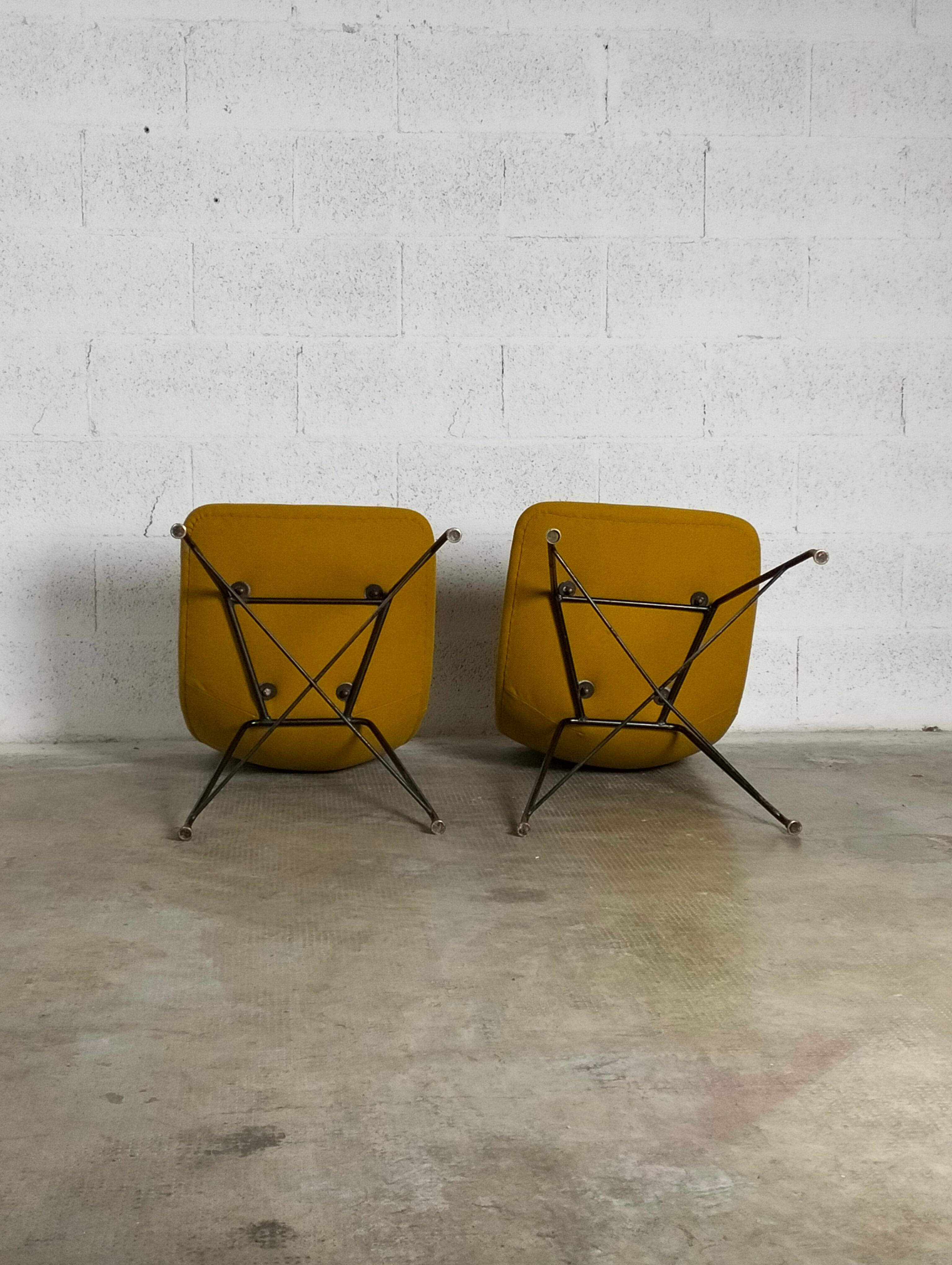 Set of 2 Aster Chairs by Augusto Bozzi for Saporiti, ‘50'60 For Sale 4