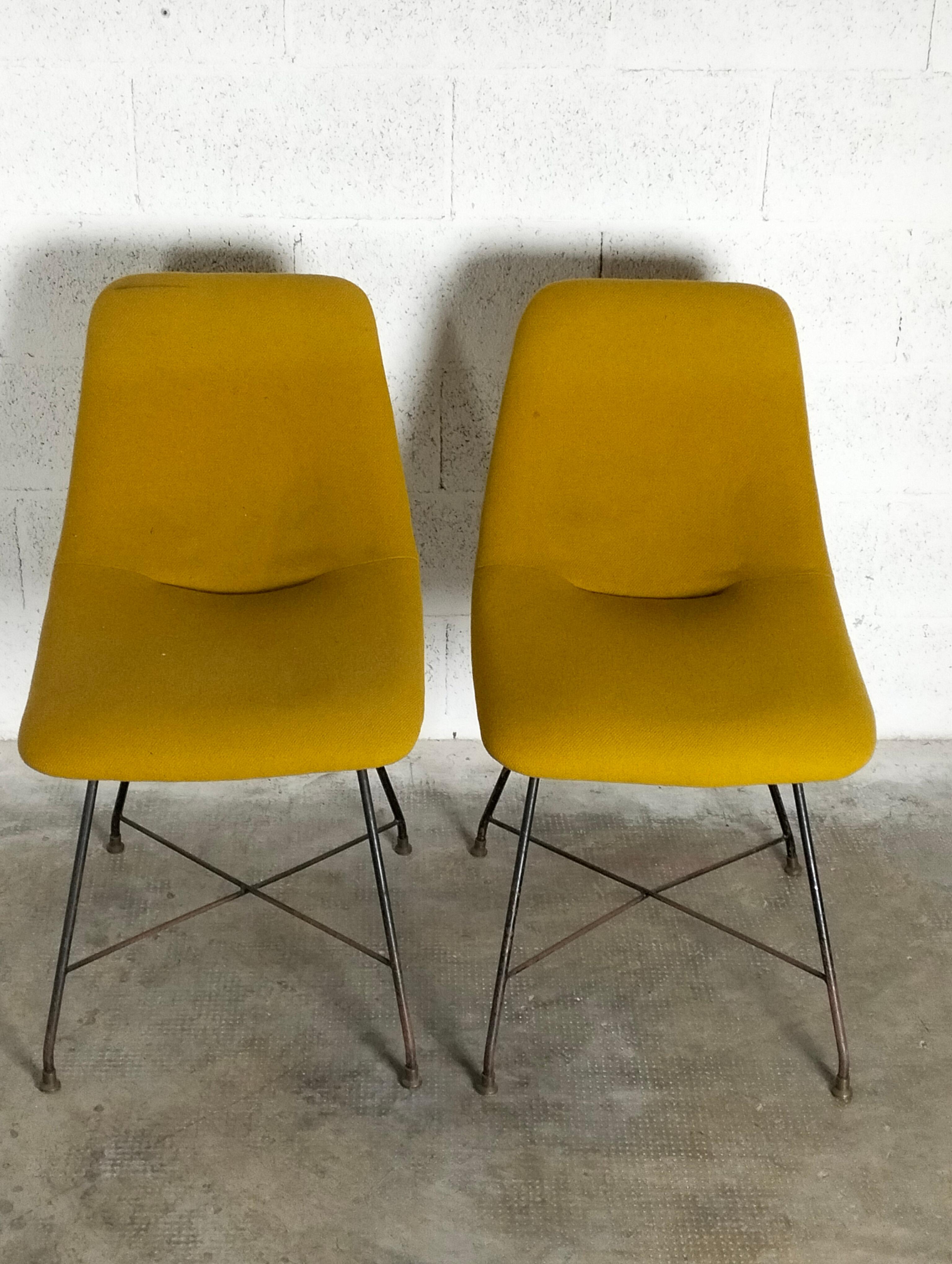 Italian Set of 2 Aster Chairs by Augusto Bozzi for Saporiti, ‘50'60 For Sale