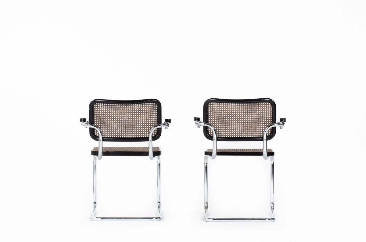 20th Century Set of 2 B64 Armchairs by Marcel Breuer for Thonet, 1970