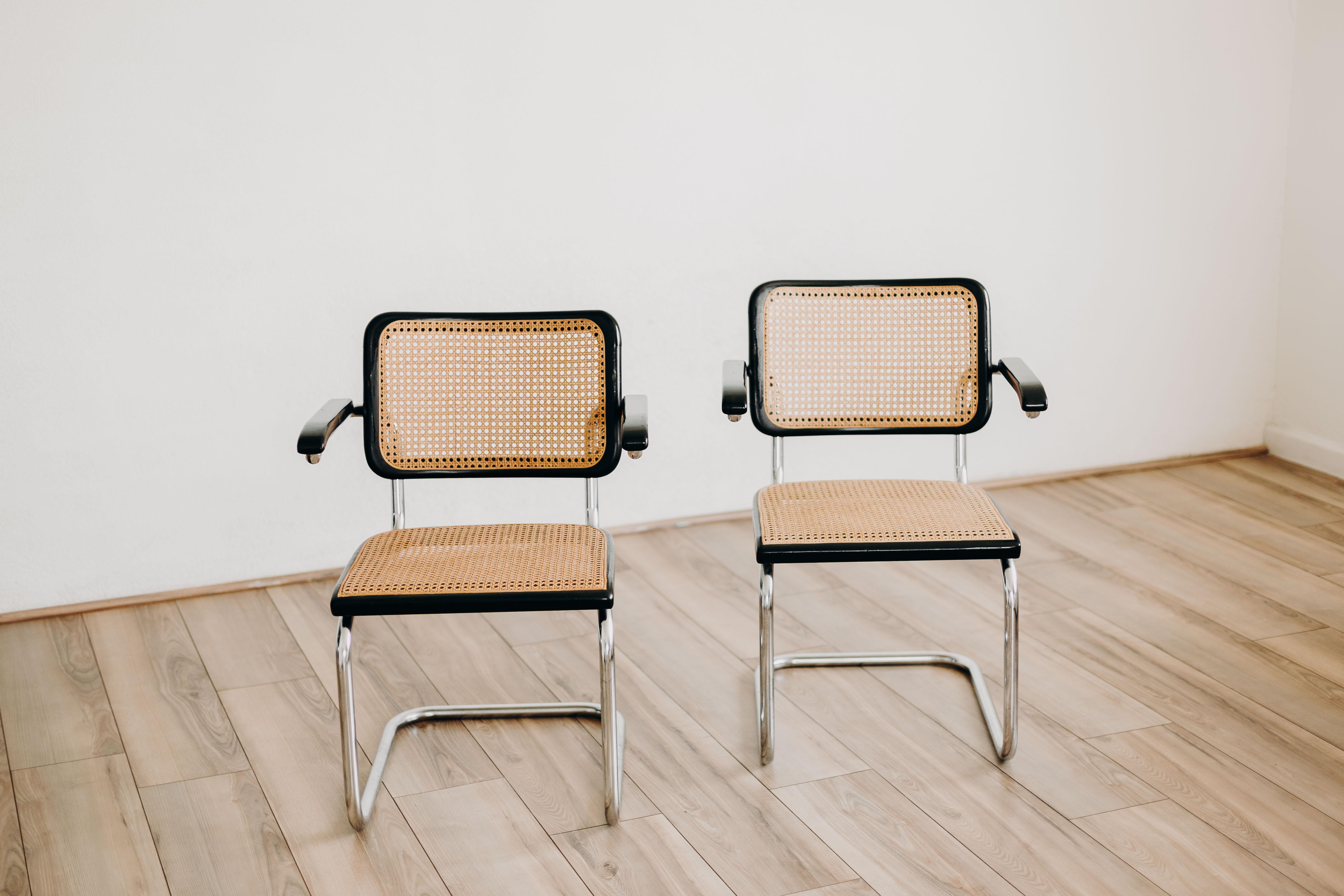 Set of 2 B64 Armchairs by Marcel Breuer for Thonet, 1970 In Good Condition In Phoenix, AZ