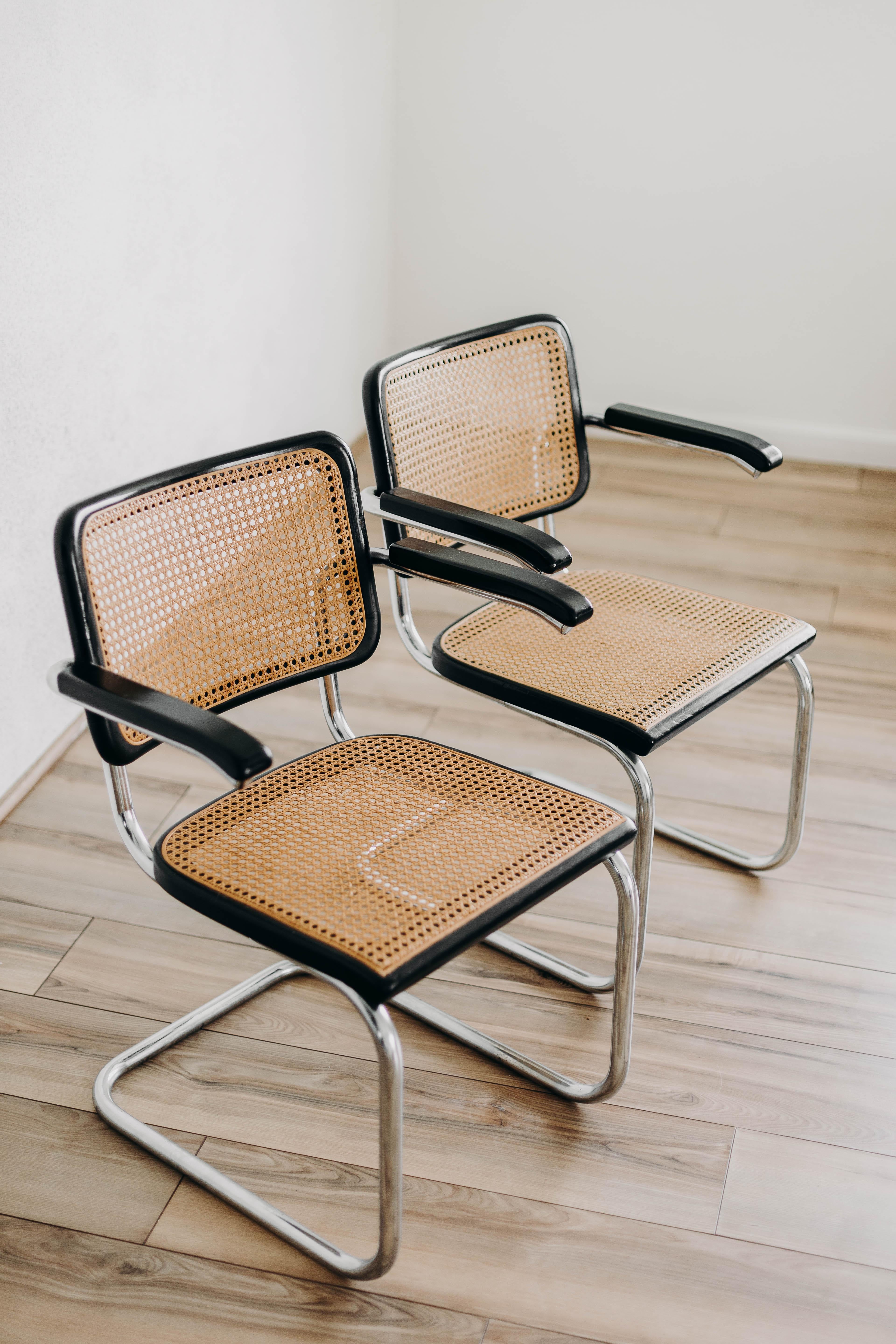 Set of 2 B64 Armchairs by Marcel Breuer for Thonet, 1970 1