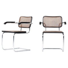 Set of 2 B64 Armchairs by Marcel Breuer for Thonet, 1970