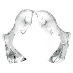 Set di 2 cavalli Baccarat di Allison Hawkes, cristallo trasparente, Francia