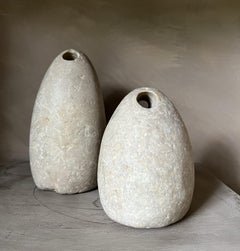 Set of 2 Bactrian Stone Aniconic Idols