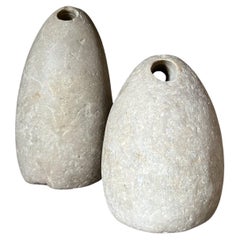 Set of 2 Bactrian Stone Aniconic Idols