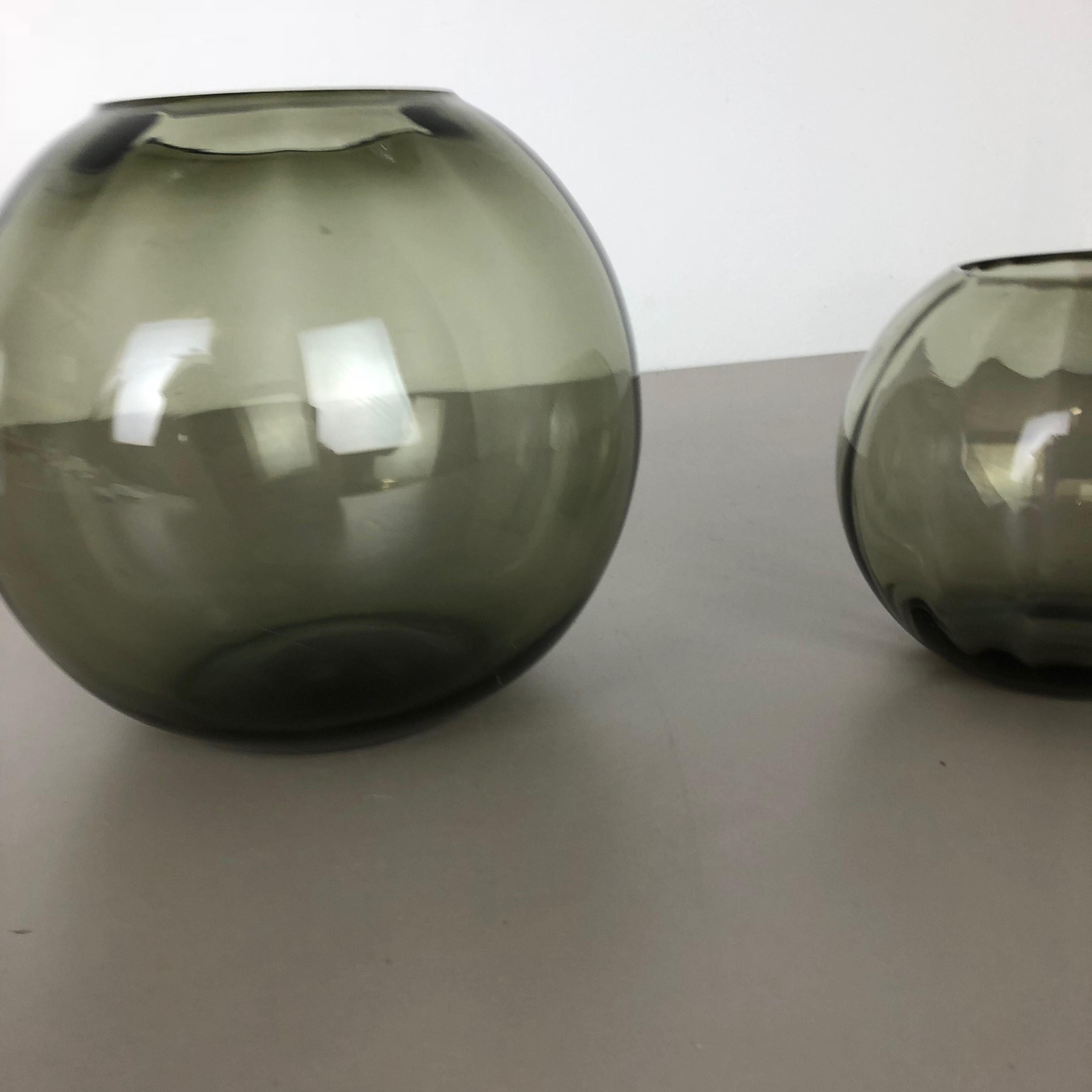 Set of 2 Ball Vases Turmaline by Wilhelm Wagenfeld for WMF Germany, 1960s No 1 For Sale 7