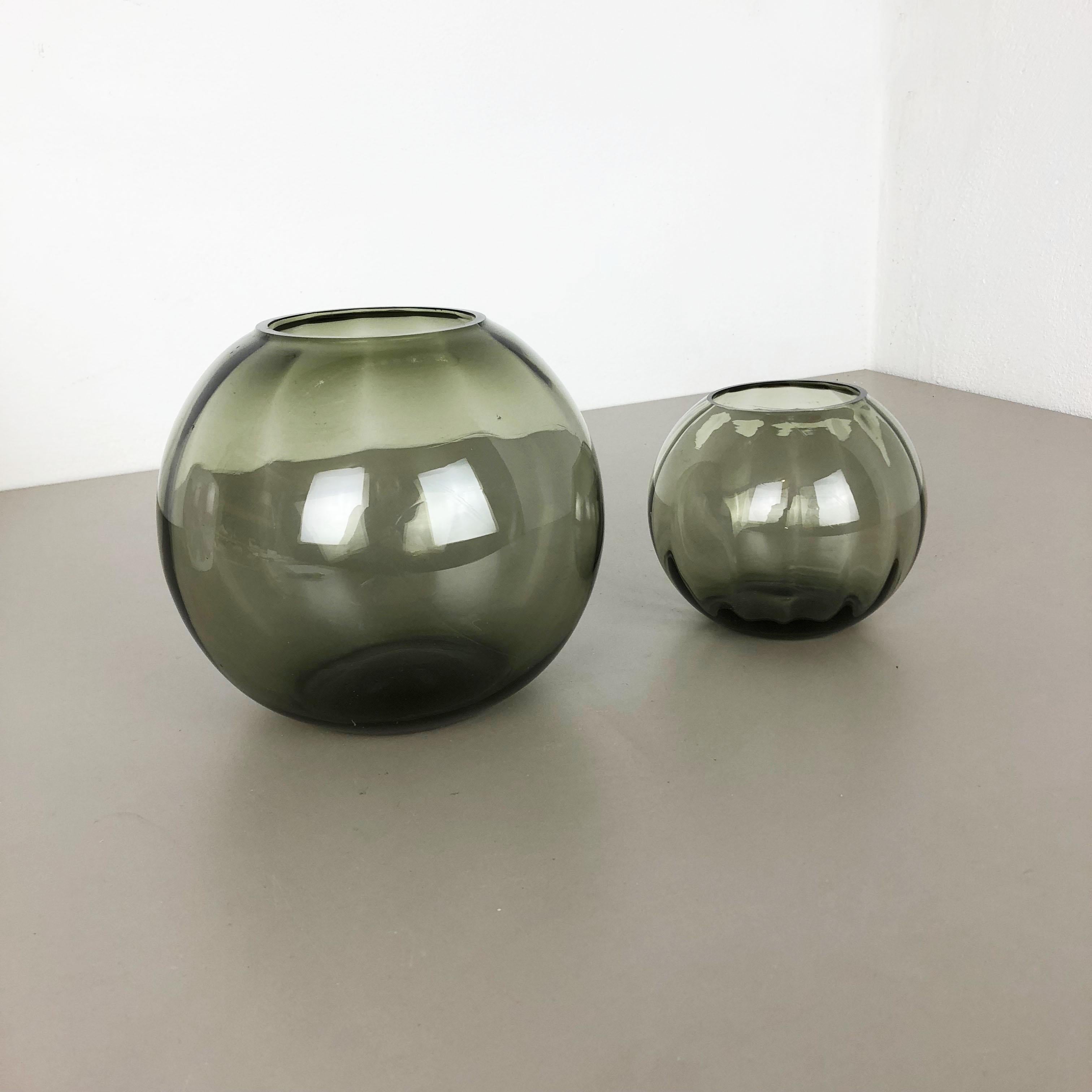 Set of 2 Ball Vases Turmaline by Wilhelm Wagenfeld for WMF Germany, 1960s No 1 For Sale 8