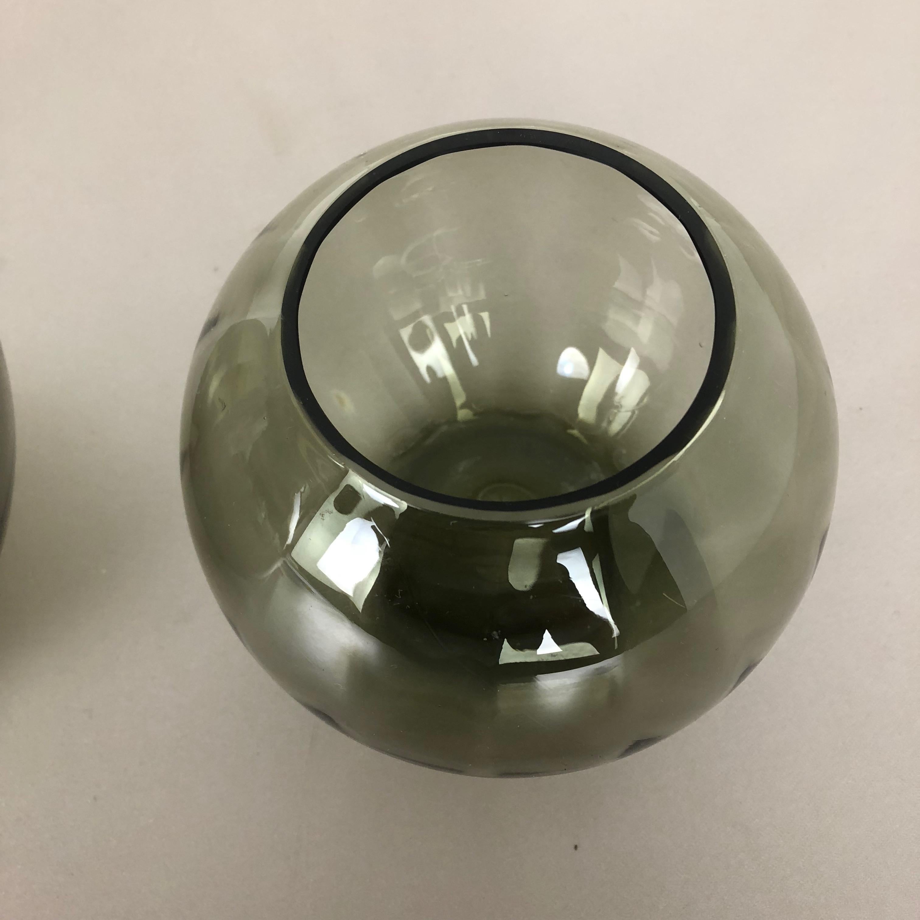 Set of 2 Ball Vases Turmaline by Wilhelm Wagenfeld for WMF Germany, 1960s No 1 For Sale 9