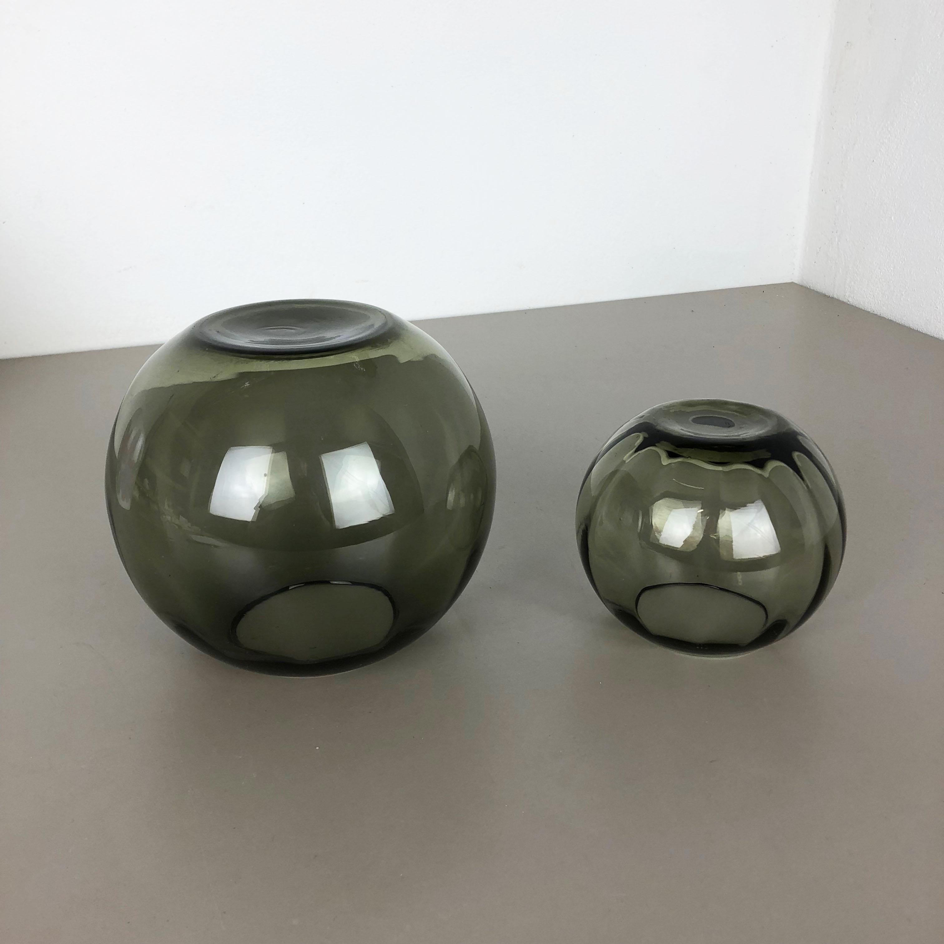Set of 2 Ball Vases Turmaline by Wilhelm Wagenfeld for WMF Germany, 1960s No 1 For Sale 12