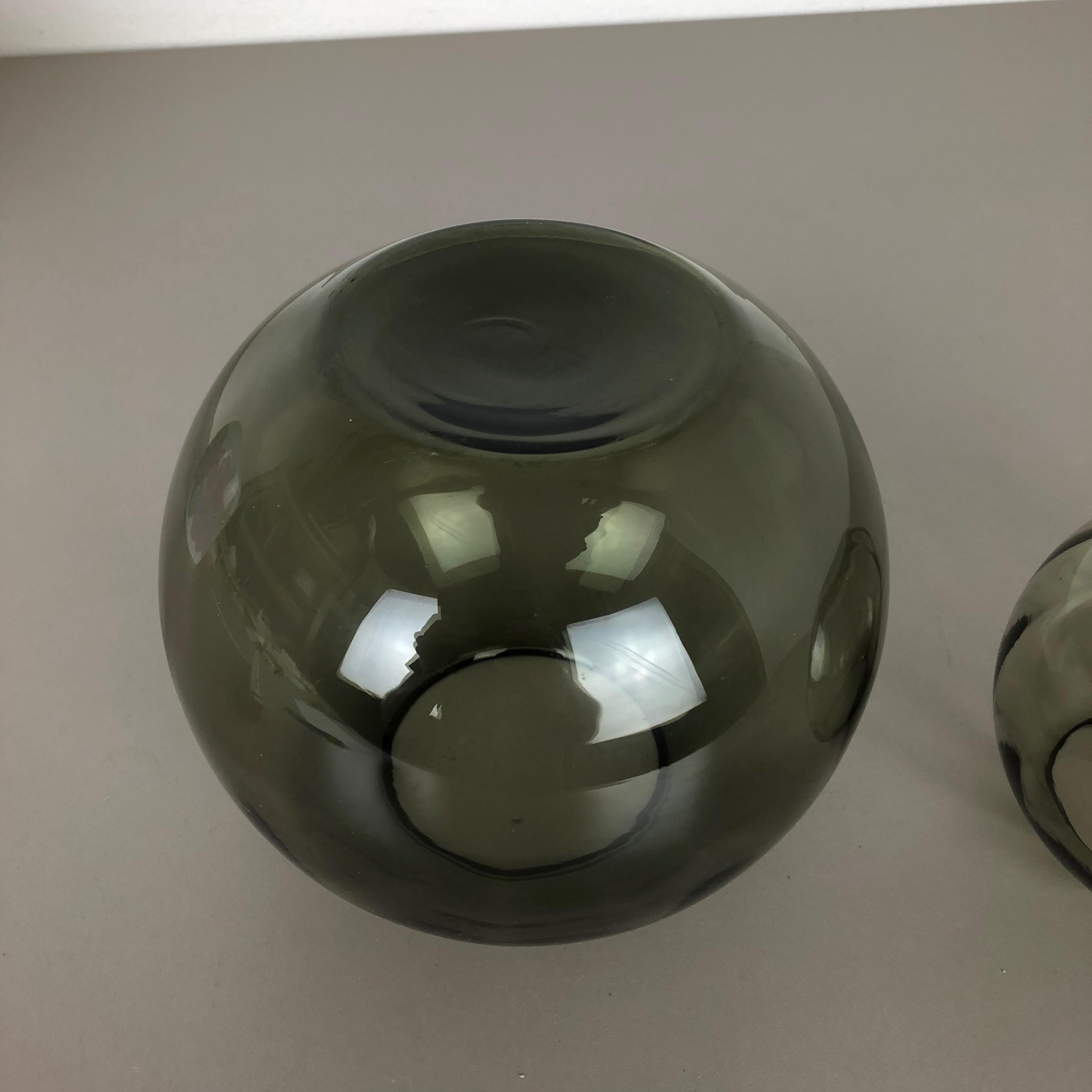Set of 2 Ball Vases Turmaline by Wilhelm Wagenfeld for WMF Germany, 1960s No 1 For Sale 13
