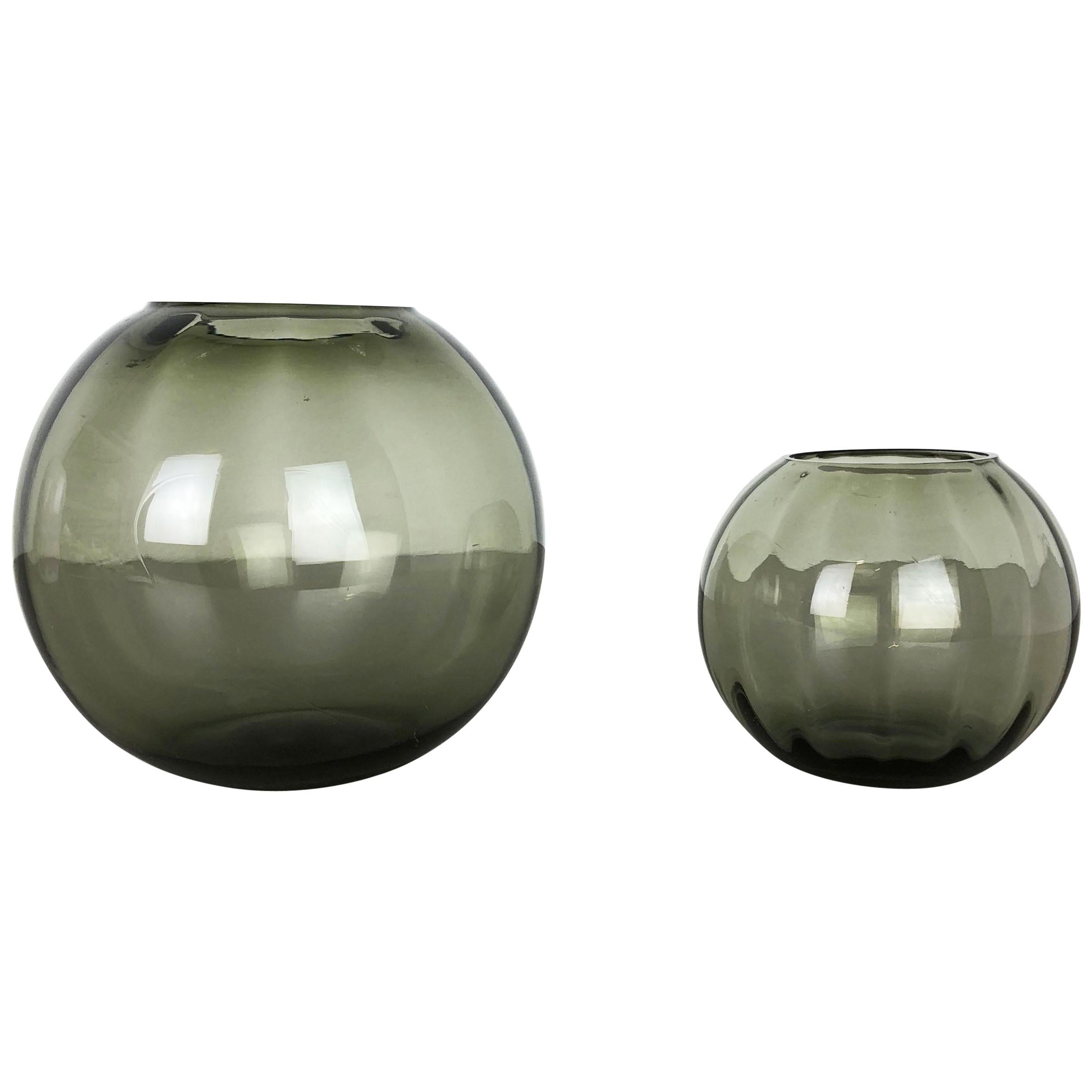 Set of 2 Ball Vases Turmaline by Wilhelm Wagenfeld for WMF Germany, 1960s No 1