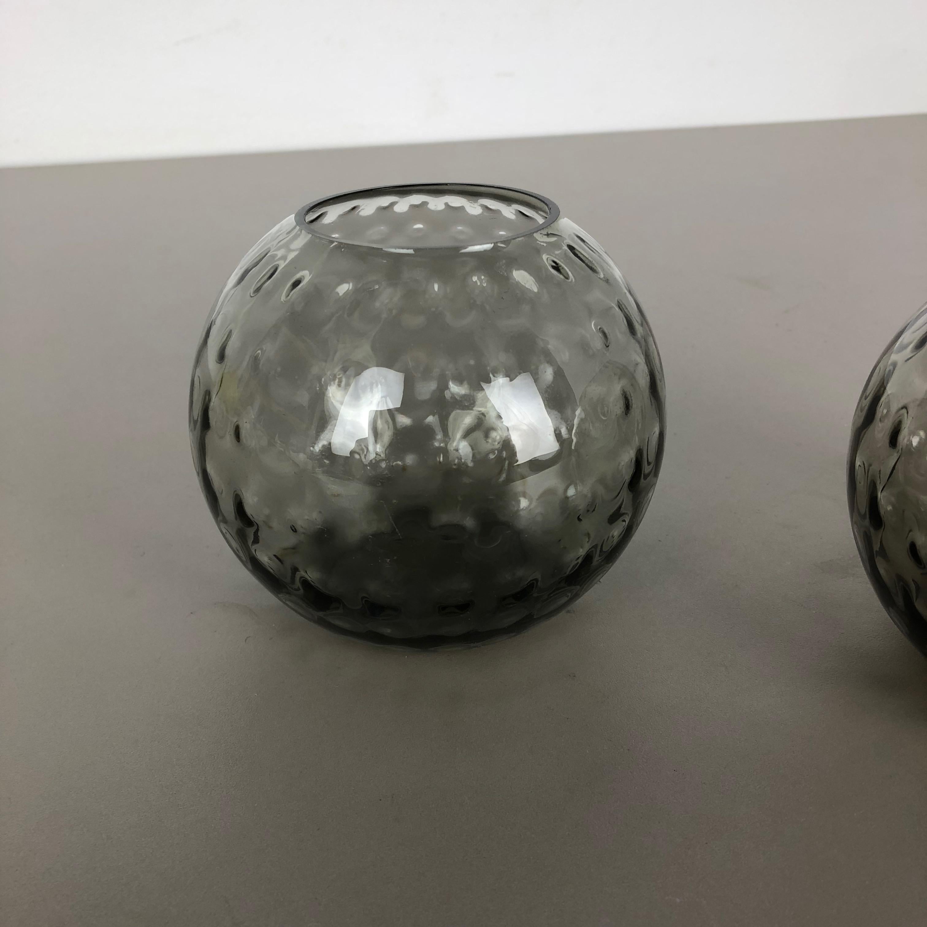 Set of 2 Ball Vases Turmaline Wilhelm Wagenfeld for WMF Attrib. Germany, 1960s For Sale 5