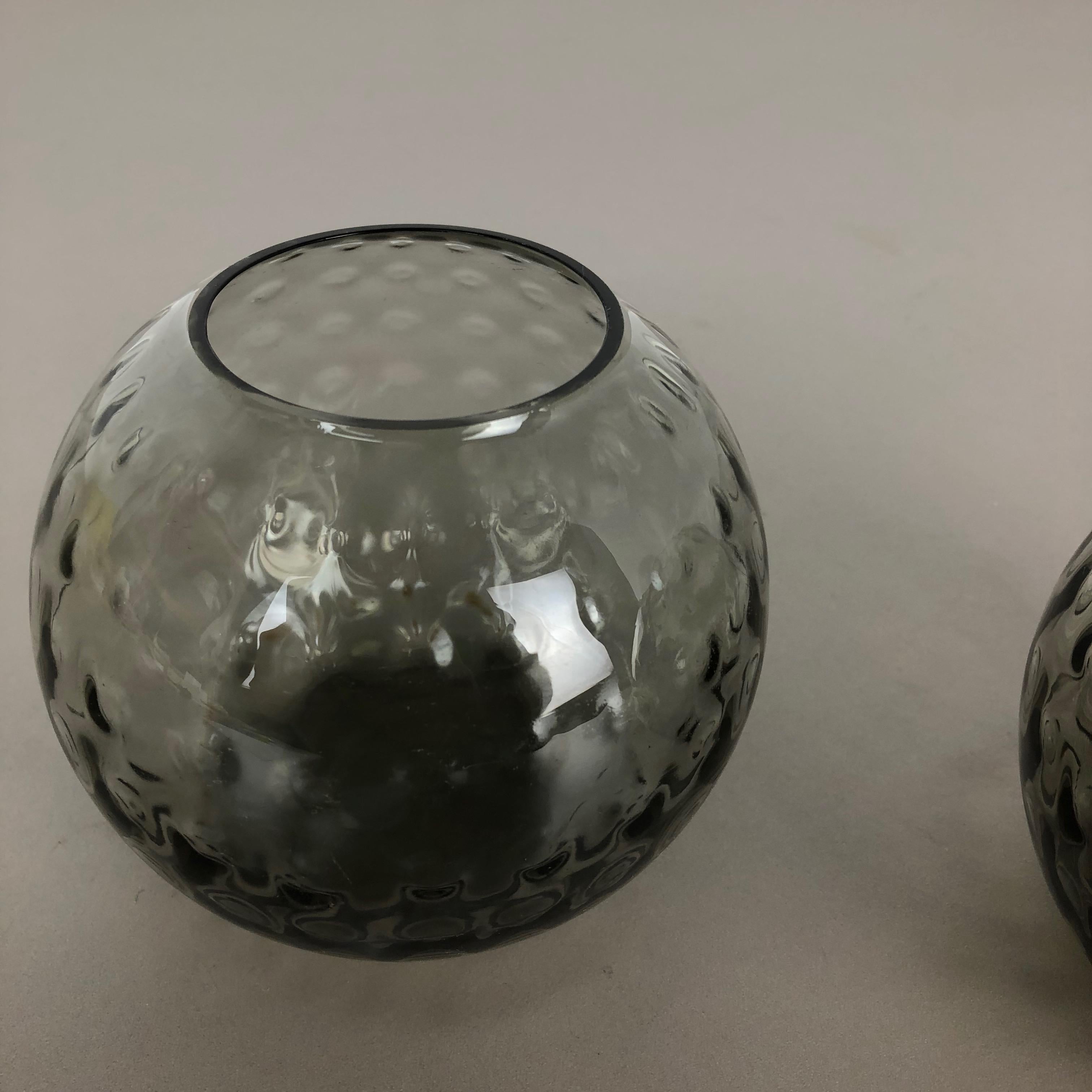 Set of 2 Ball Vases Turmaline Wilhelm Wagenfeld for WMF Attrib. Germany, 1960s For Sale 6