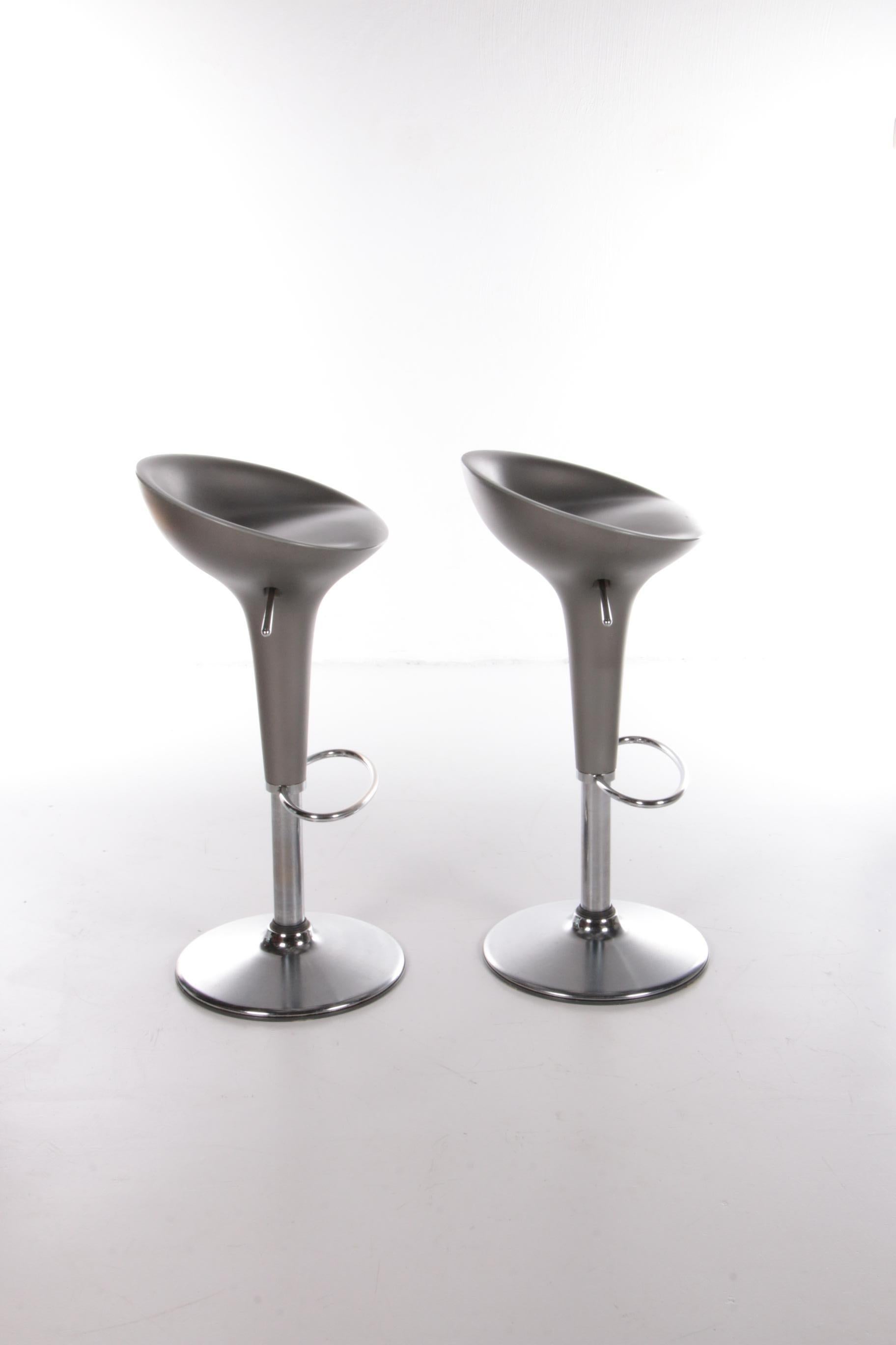 Modern Set of 2 Bar Stools Brand Bombo Design by Stefano Giovannoni, Italy