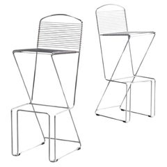 Set of 2 Bar Stools By Till Behrens For Schlubach, 1980s