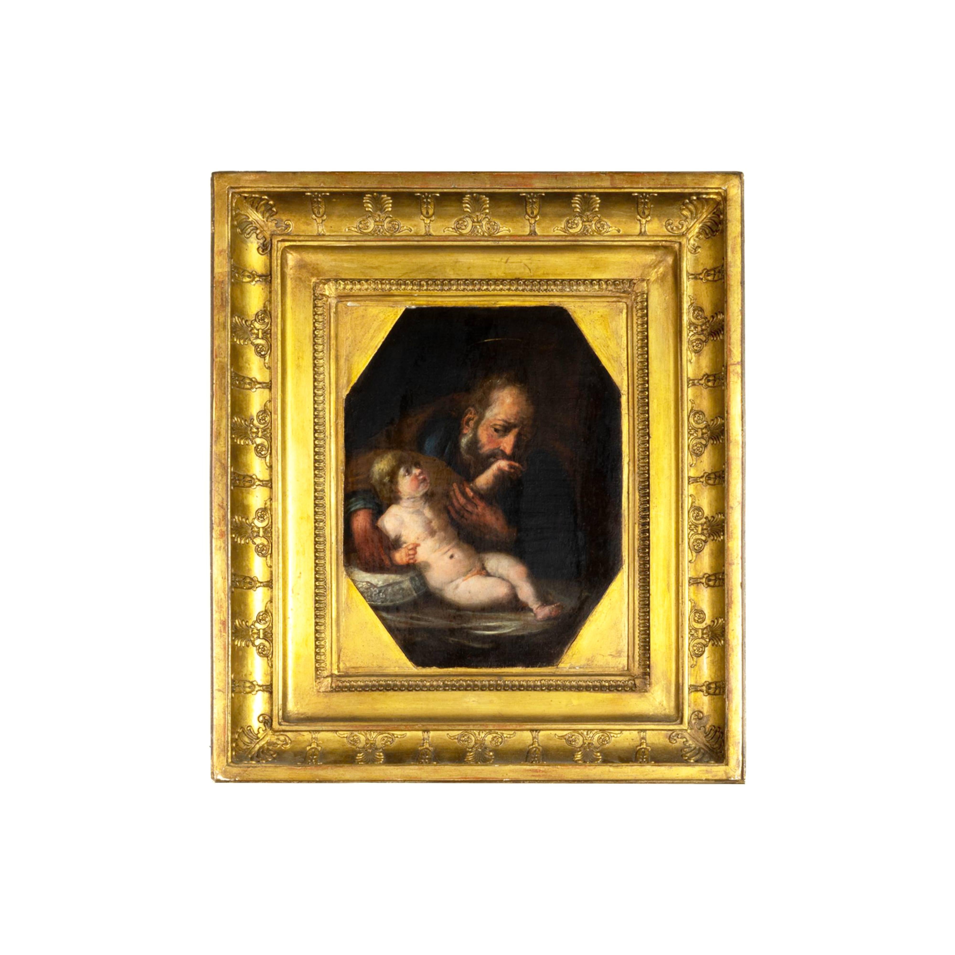 Set von 2 Barockgemälden von Joseph und Paul, 18. Jahrhundert im Angebot 5