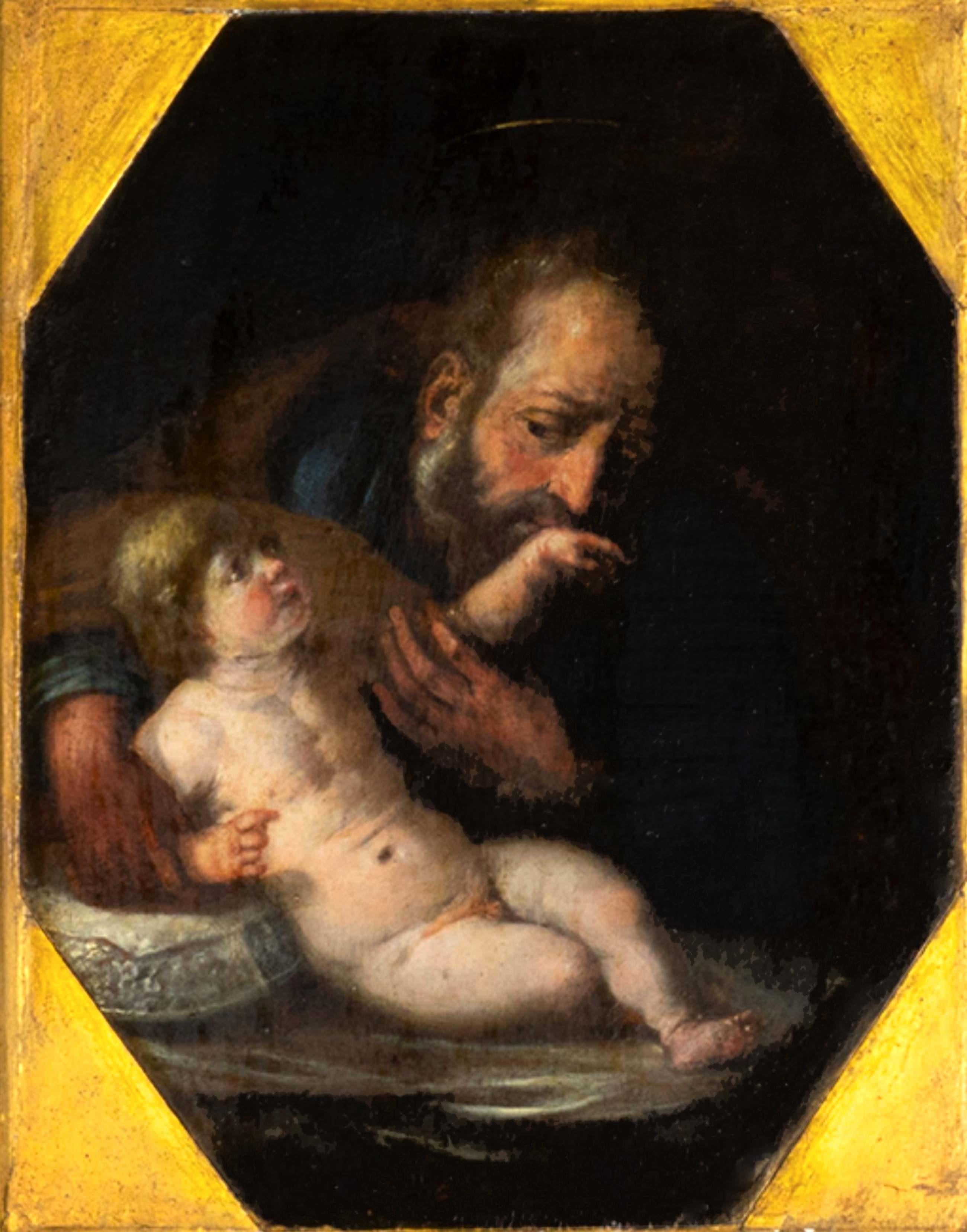Set von 2 Barockgemälden von Joseph und Paul, 18. Jahrhundert im Angebot 6