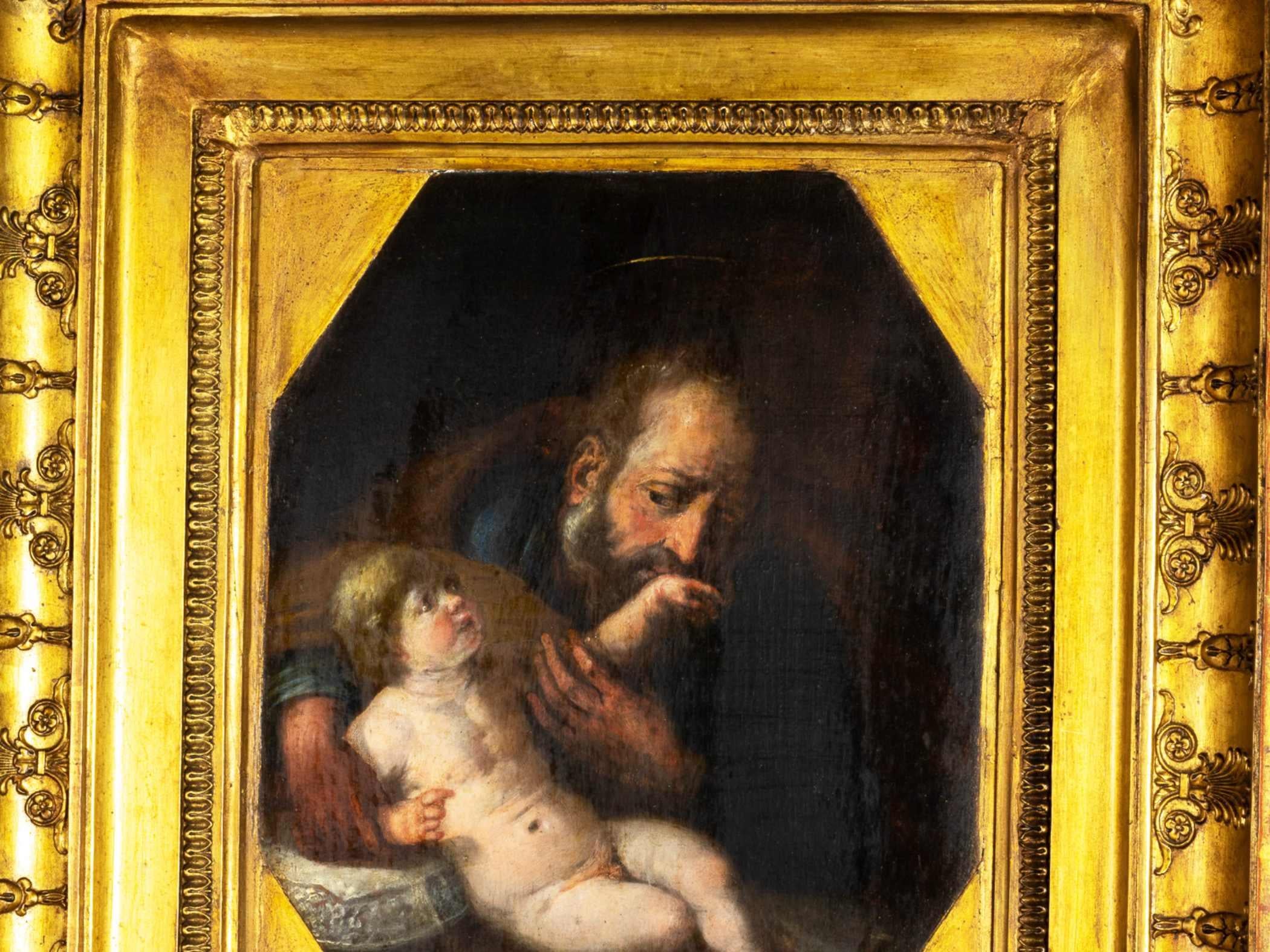 Set von 2 Barockgemälden von Joseph und Paul, 18. Jahrhundert im Angebot 7