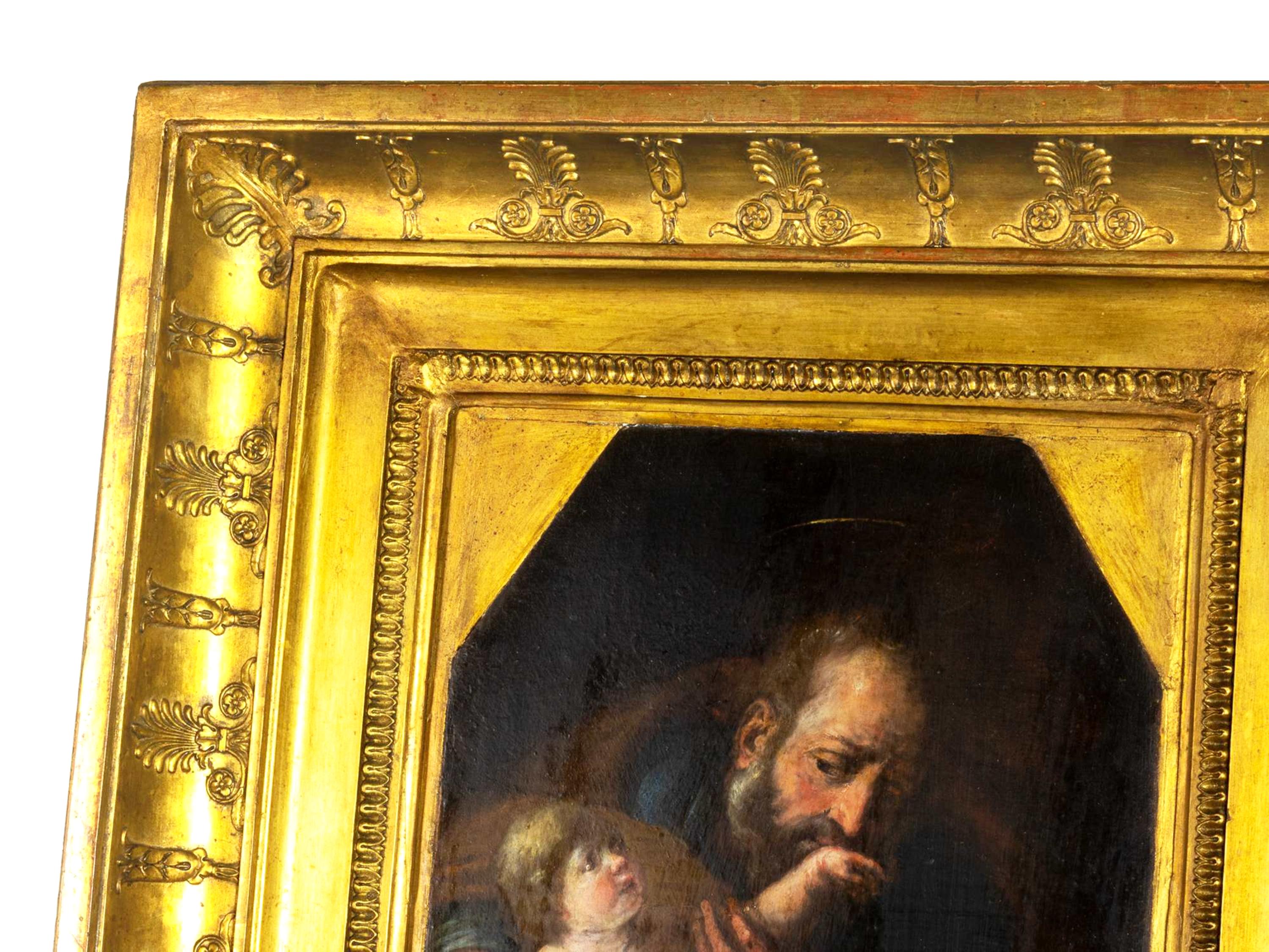 Set von 2 Barockgemälden von Joseph und Paul, 18. Jahrhundert im Angebot 8