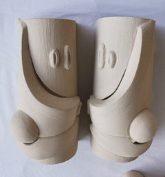 Set of 2 Bas Relief Sconces by Olivia Cognet