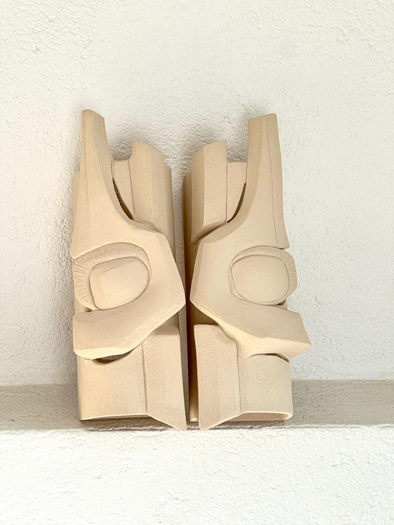 French Set of 2 Bas Relief Sconces by Olivia Cognet For Sale