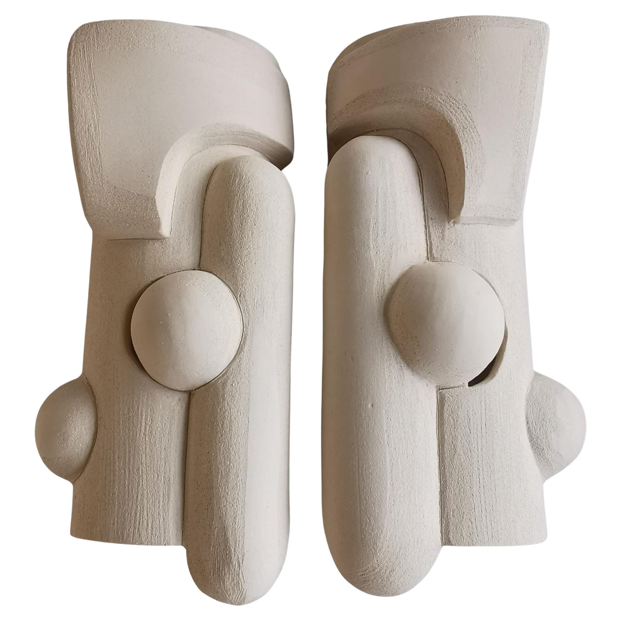 Set of 2 Bas Relief Sconces by Olivia Cognet For Sale