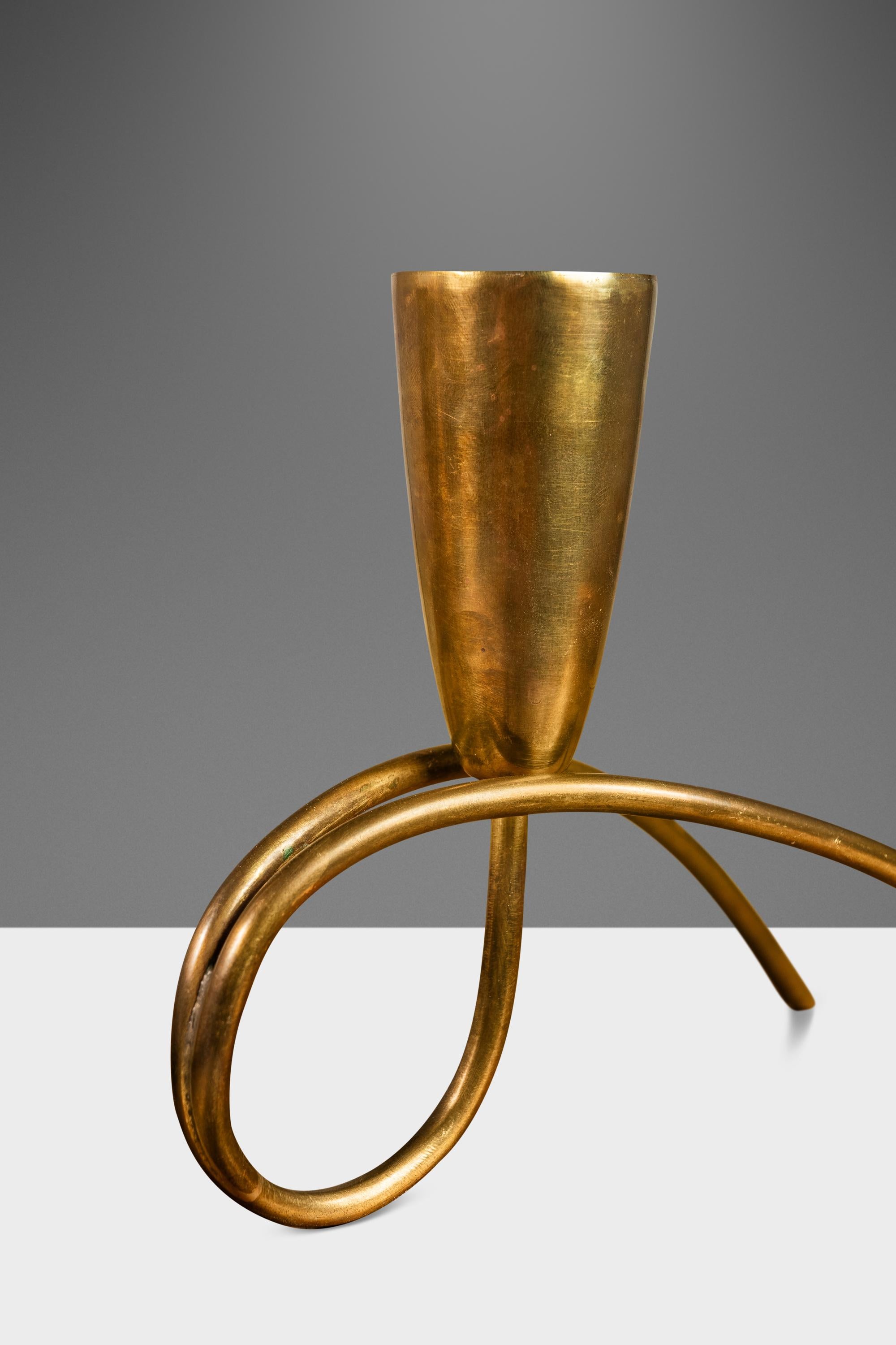 Set of 2 Bauhaus Candlestick Holders Attributed to Günter Kupetz, Germany, 1950s For Sale 4