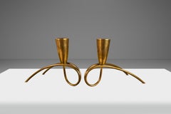 Juego de 2 portavelas Bauhaus Atribuido a Günter Kupetz, Alemania, años 50