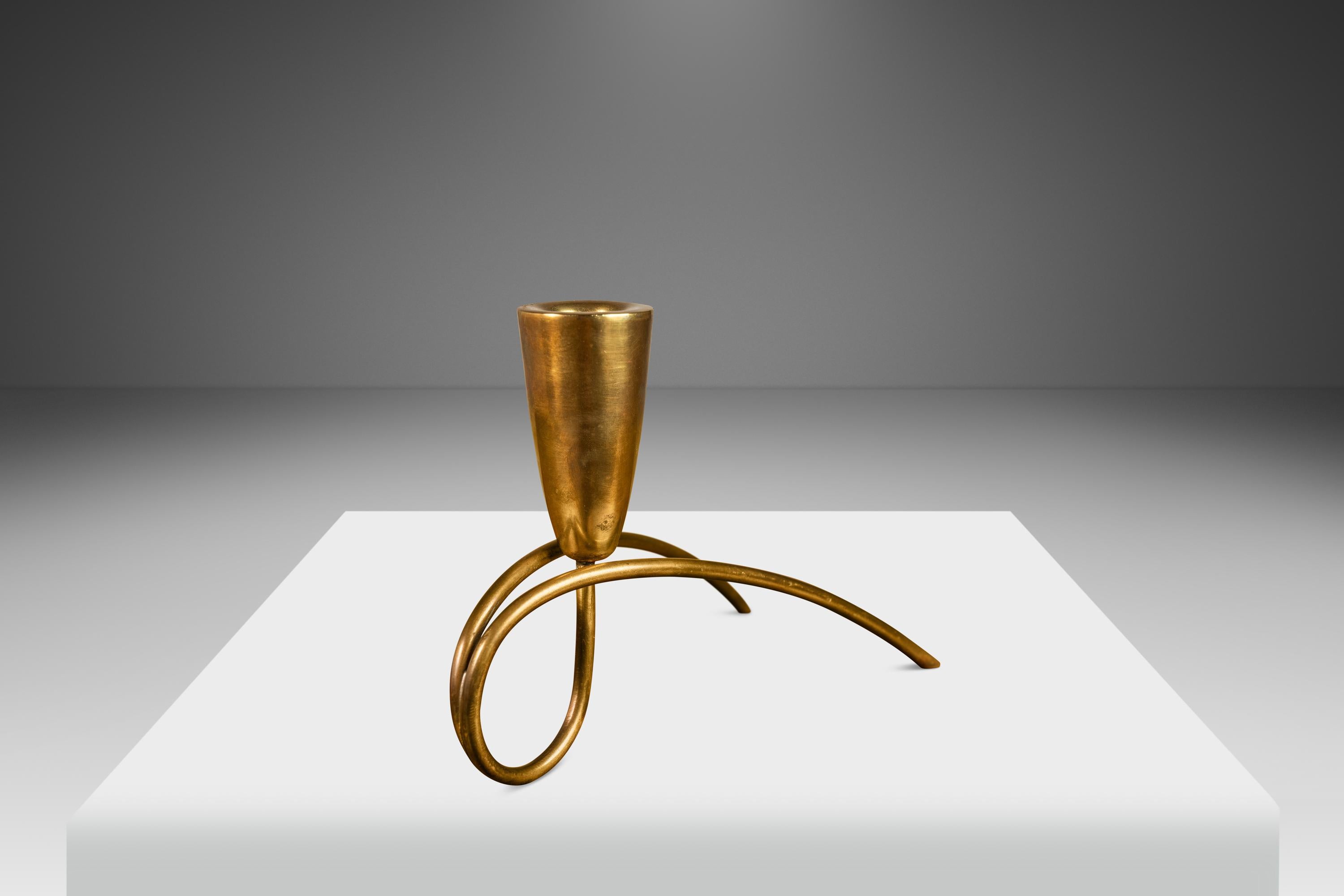 Mid-20th Century Set of 2 Bauhaus Candlestick Holders Attributed to Günter Kupetz, Germany, 1950s For Sale