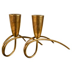Ensemble de 2 bougeoirs Bauhaus attribués à Günter Kupetz, Allemagne, années 1950