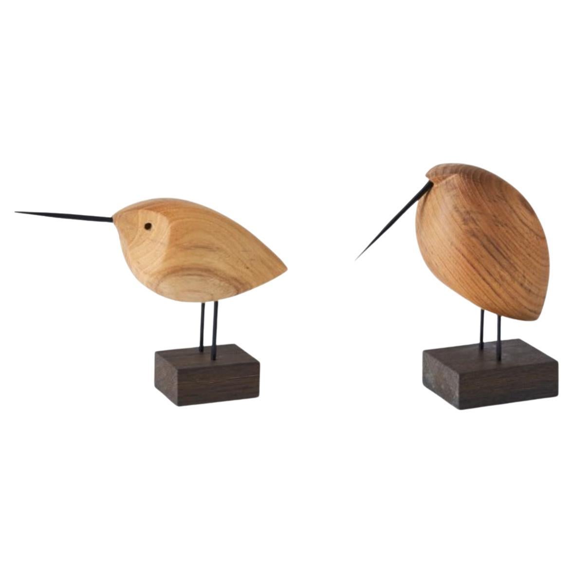 Set of 2 Beak Birds Sculptures by Warm Nordic