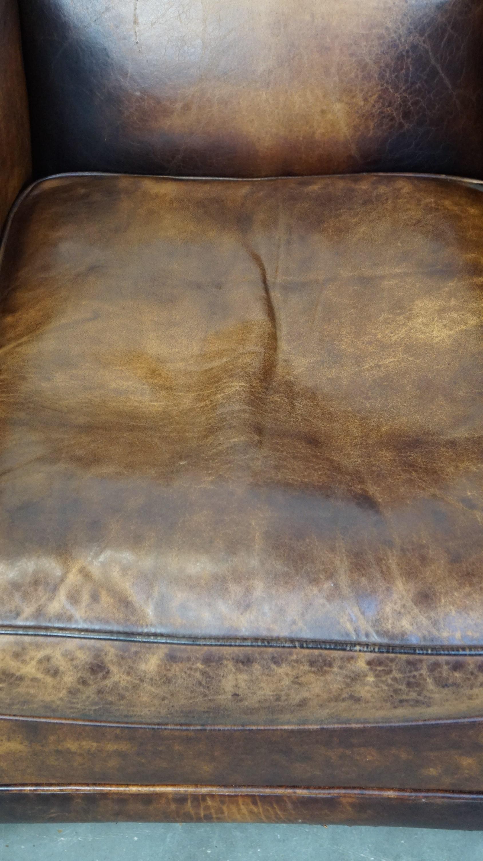 Set of 2 Beautiful Sheepskin Armchairs with the Most Beautiful Colors In Good Condition In Harderwijk, NL