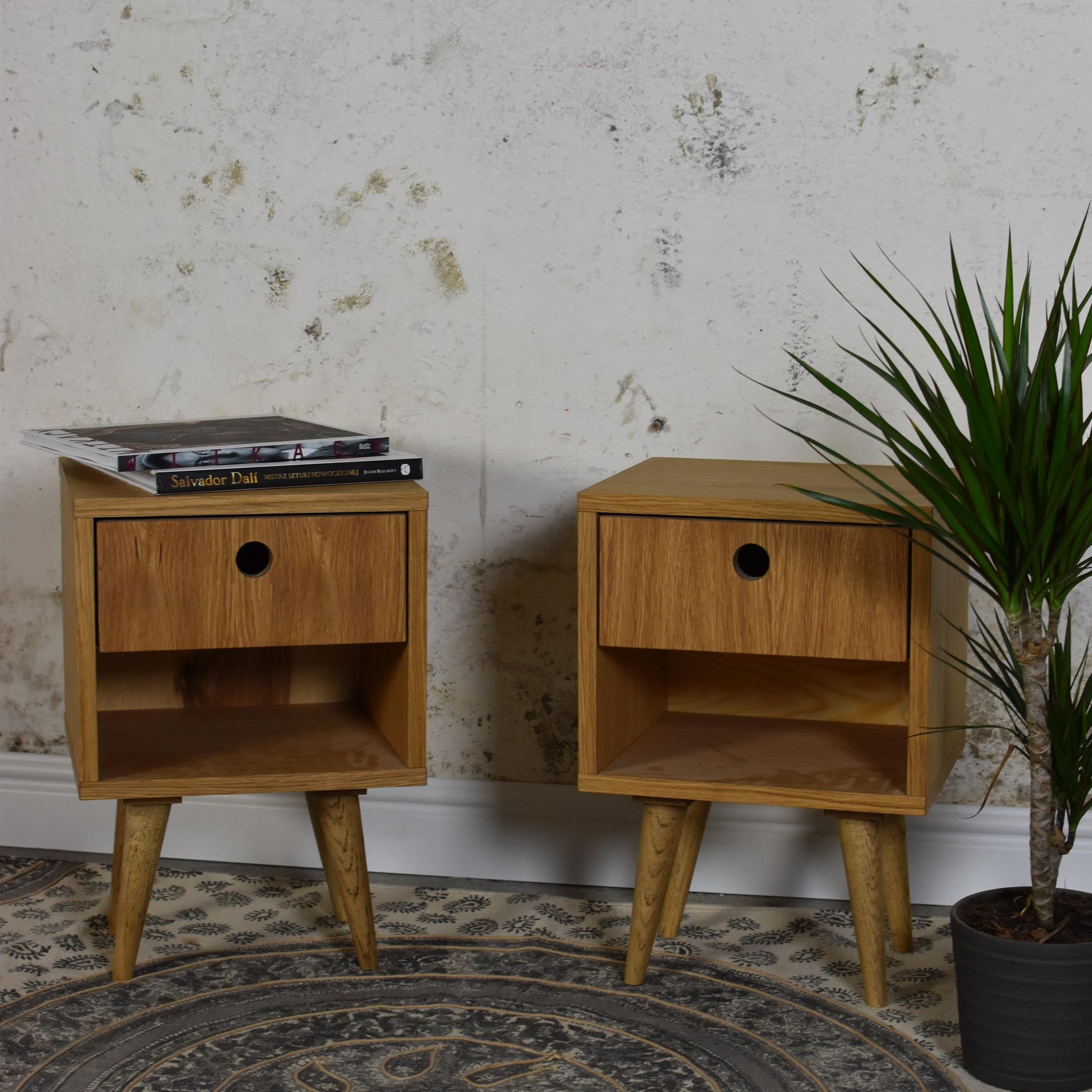 Polish Set Of 2 Bedie Light + Large Bedstands by Pastform For Sale