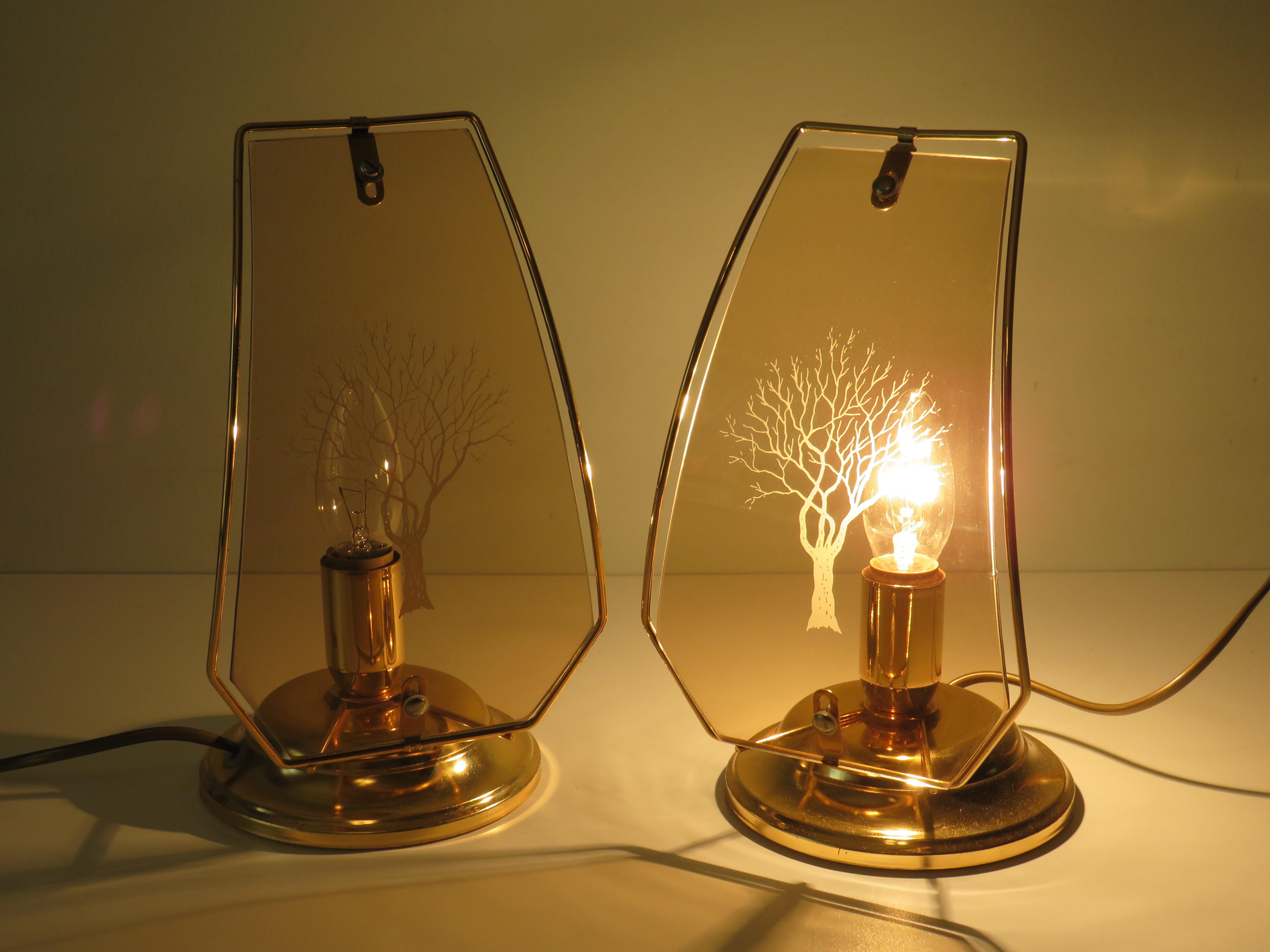 Late 20th Century Set of 2 Bedside Table Lamps, the Netherlands 1970s For Sale