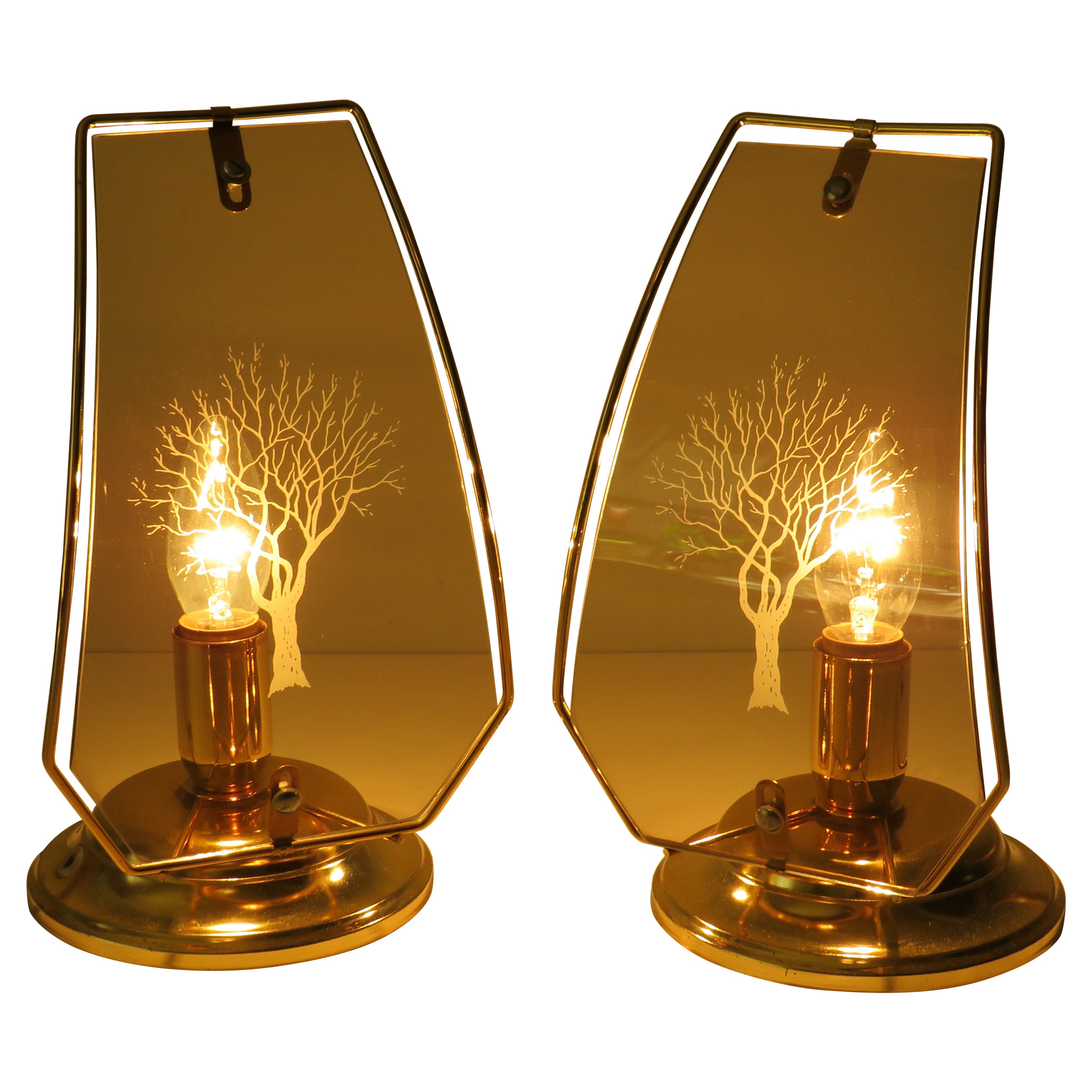Ensemble de 2 lampes de table de chevet, Pays-Bas, années 1970 en vente