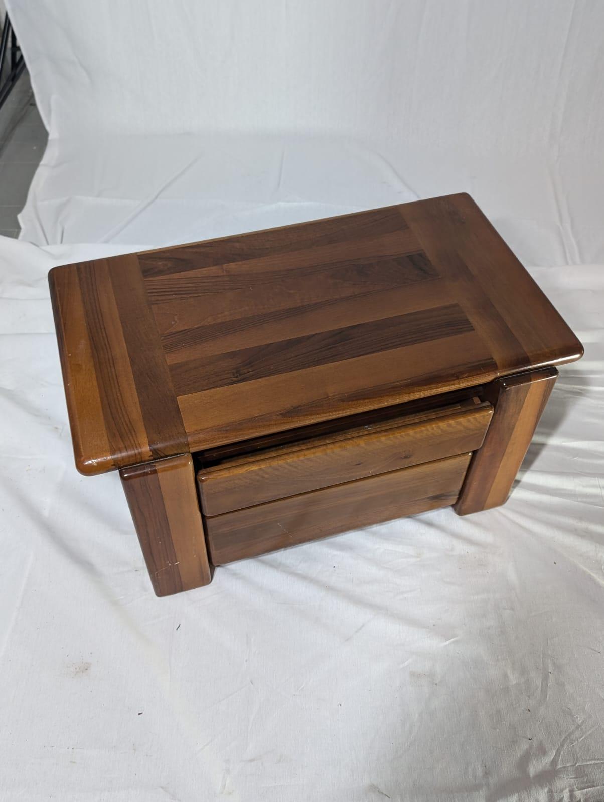 Italian Set of 2 Bedside Tables by Mario Marenco for Mobilgirgi, 70s For Sale